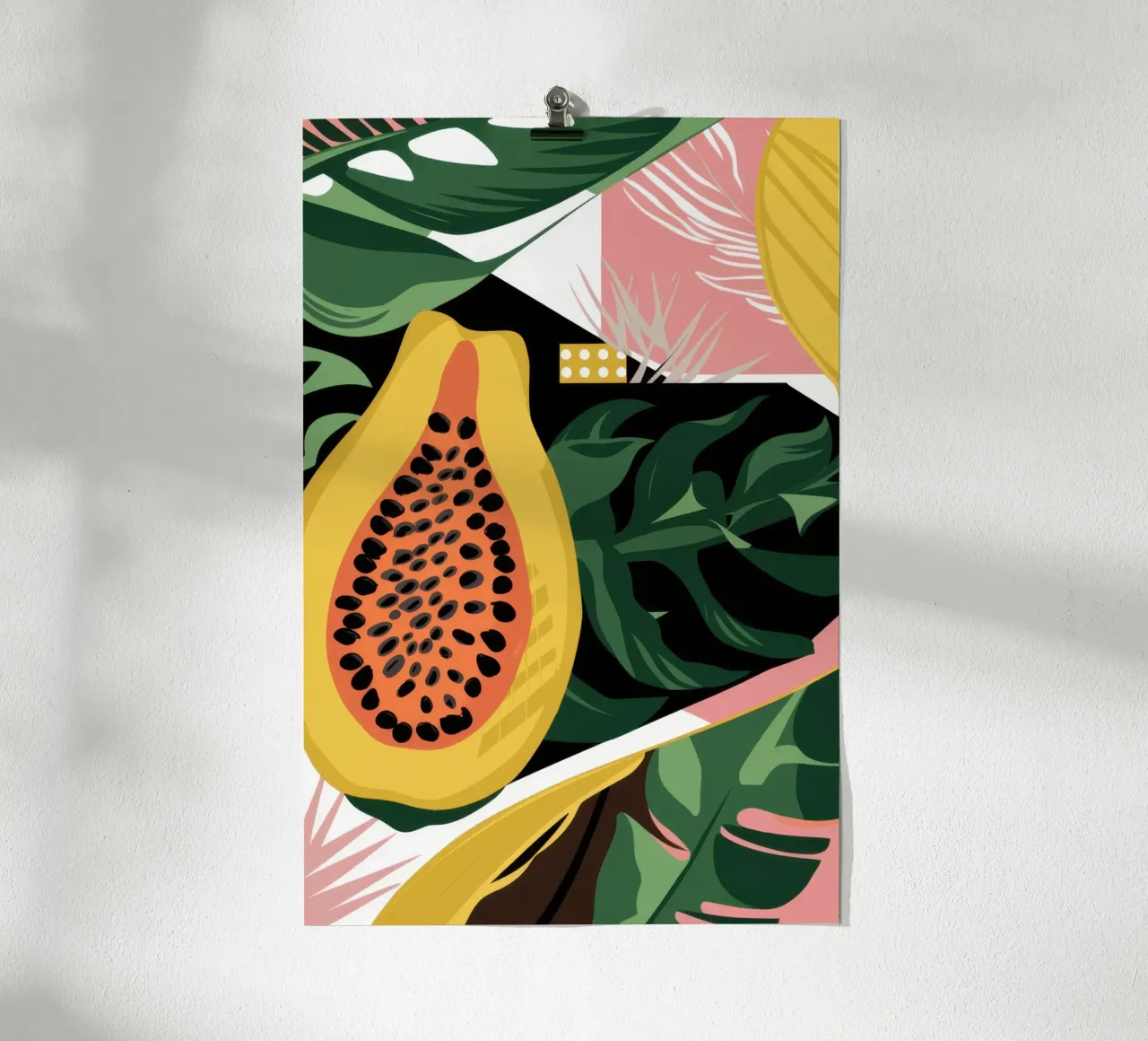 Rapsodia di papaya esotica poster da Wish Studio