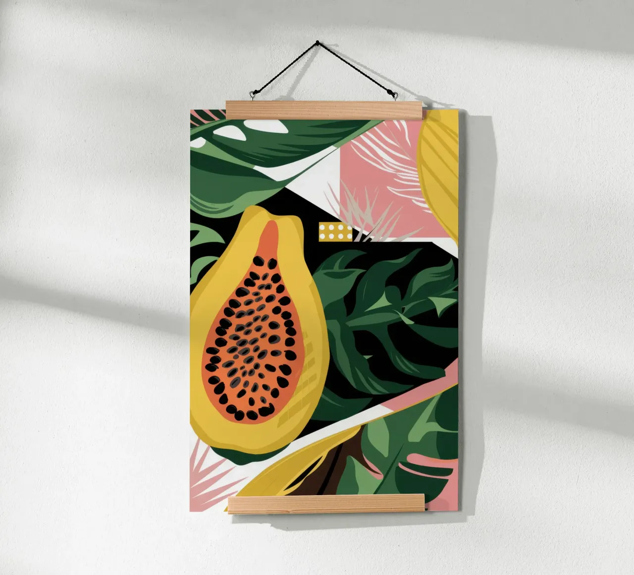 Rapsodia di papaya esotica poster da Wish Studio