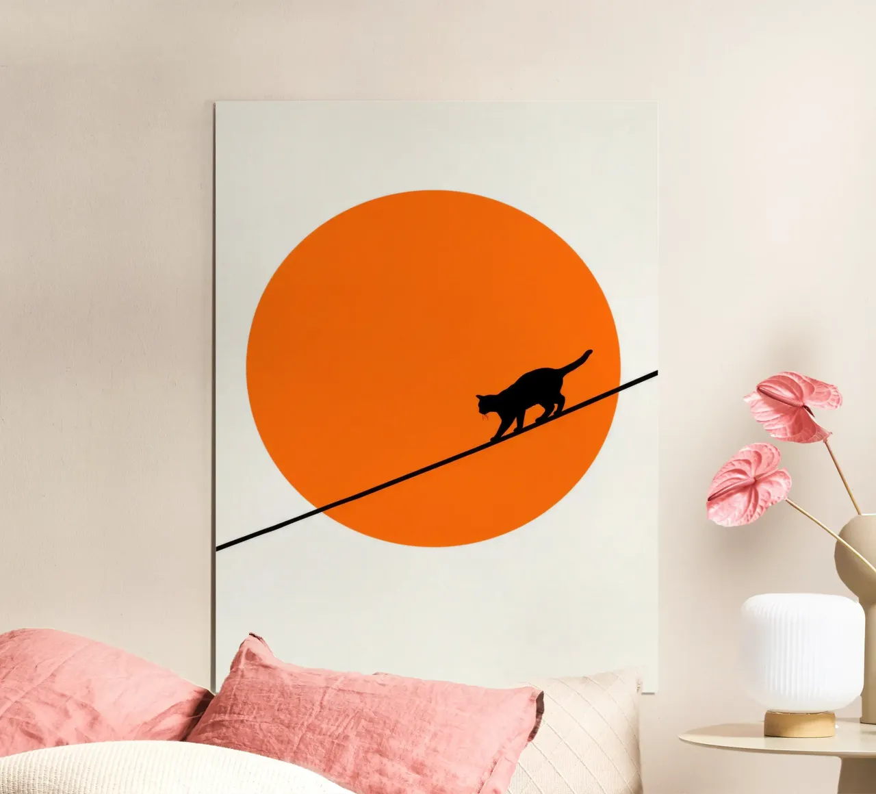 Gatto sul filo poster da Leon Franke