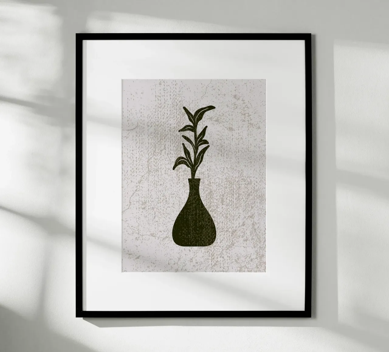 Pianta verde oliva Boho in vaso poster con telaio in plastica da Leon Franke