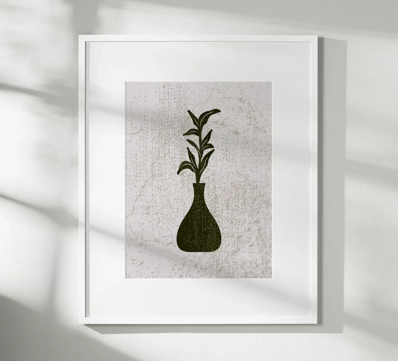 Pianta verde oliva Boho in vaso poster con telaio in plastica da Leon Franke