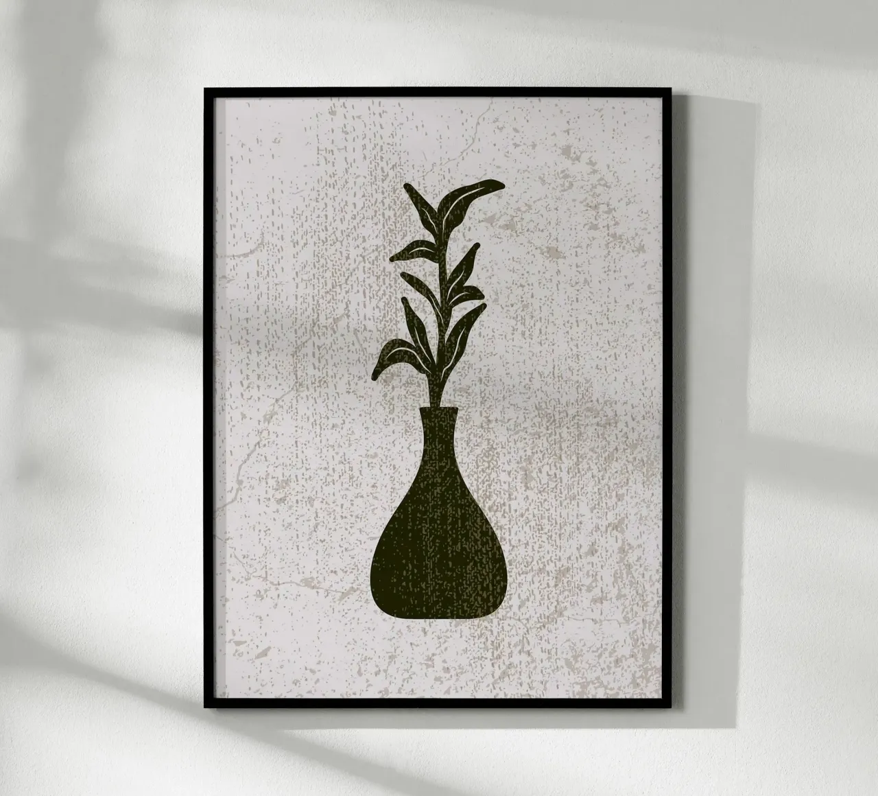Pianta verde oliva Boho in vaso poster con telaio in plastica da Leon Franke