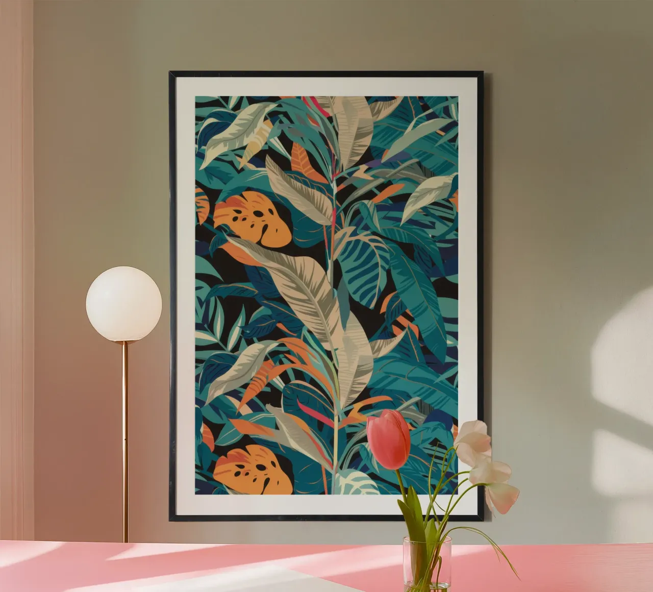 Elegante fogliame verde acqua poster da Wish Studio