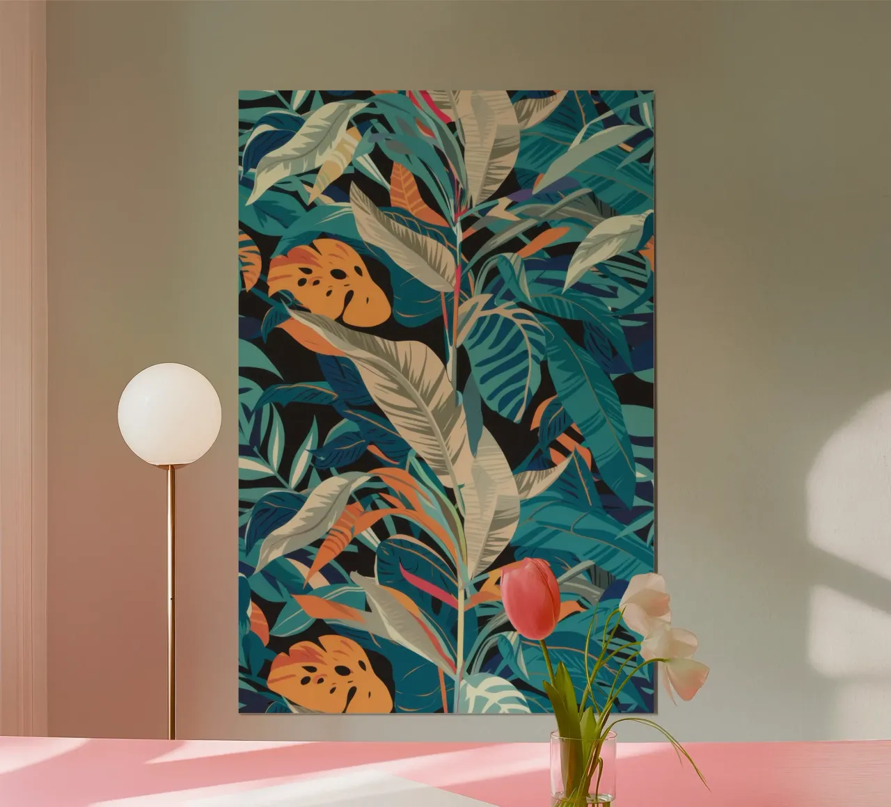 Elegante fogliame verde acqua poster da Wish Studio