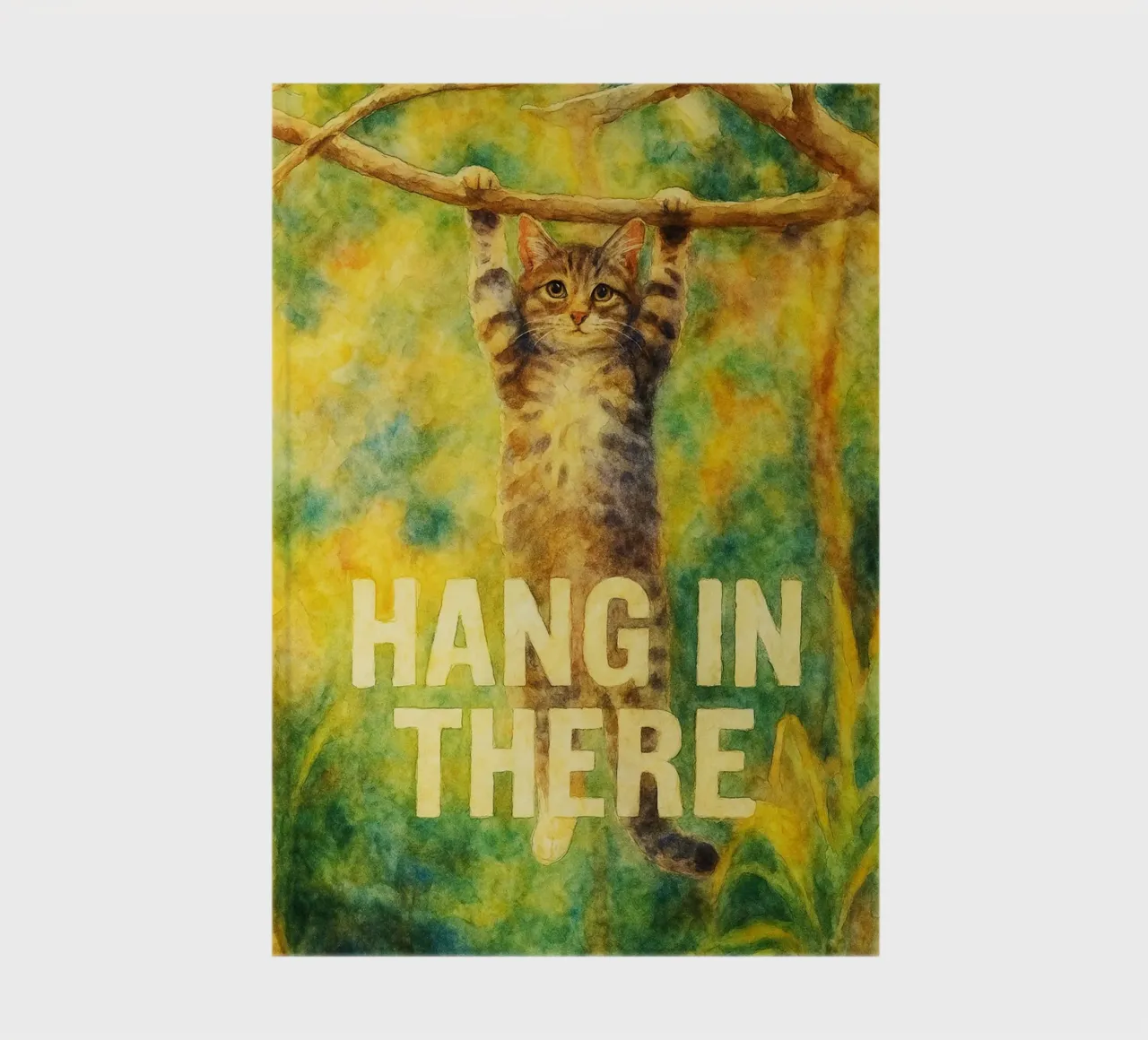 hang in there funny cat notebook by cepeducks