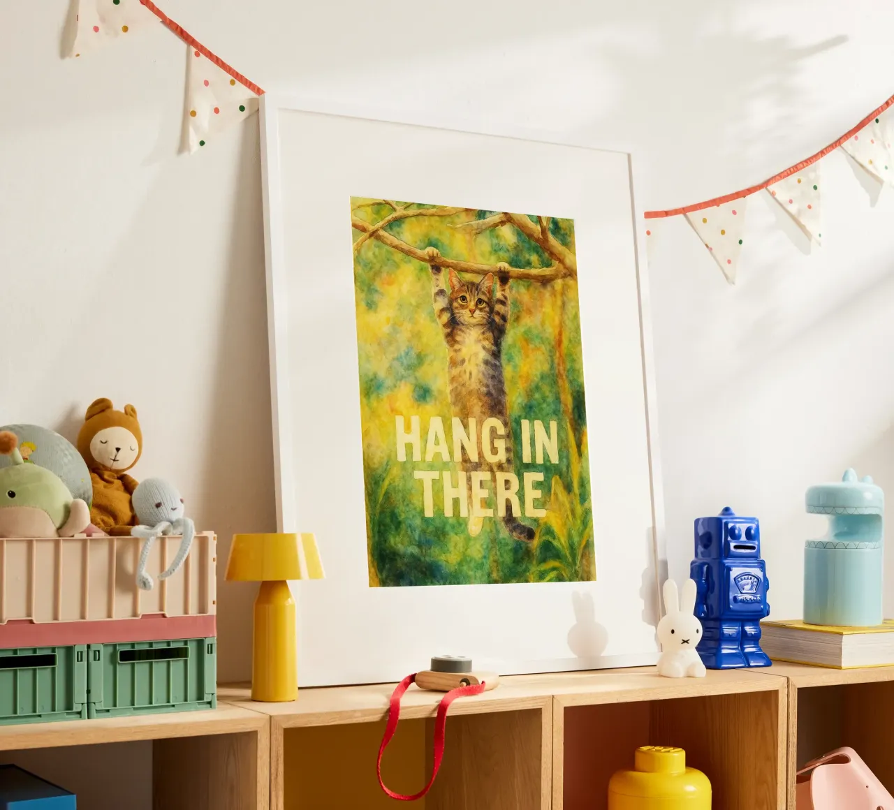 Tieni duro, buffo gatto poster da cepeducks