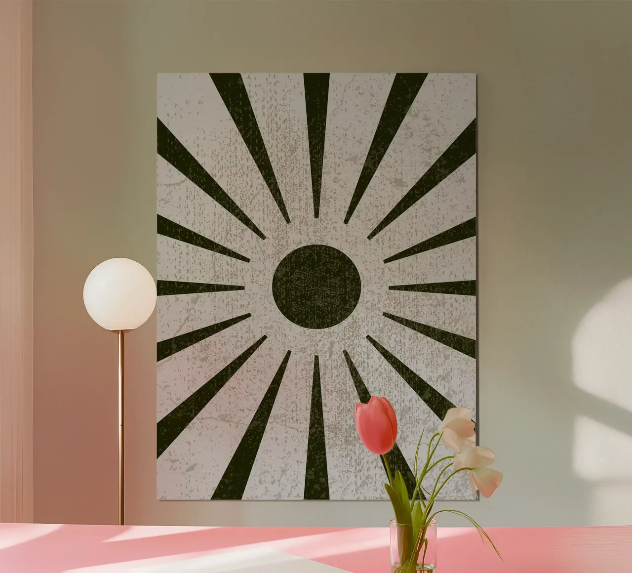 Minimalista Boho verde oliva a raggiera poster da Lisa Becker