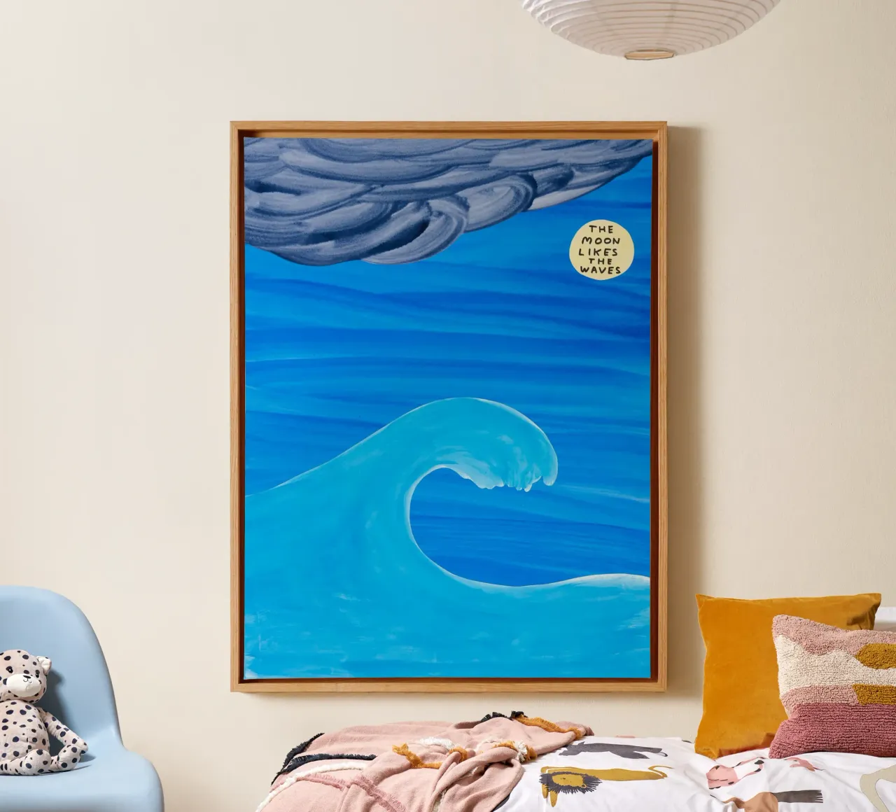 The Moon Likes The Waves canvas with Floater frame by ushop god