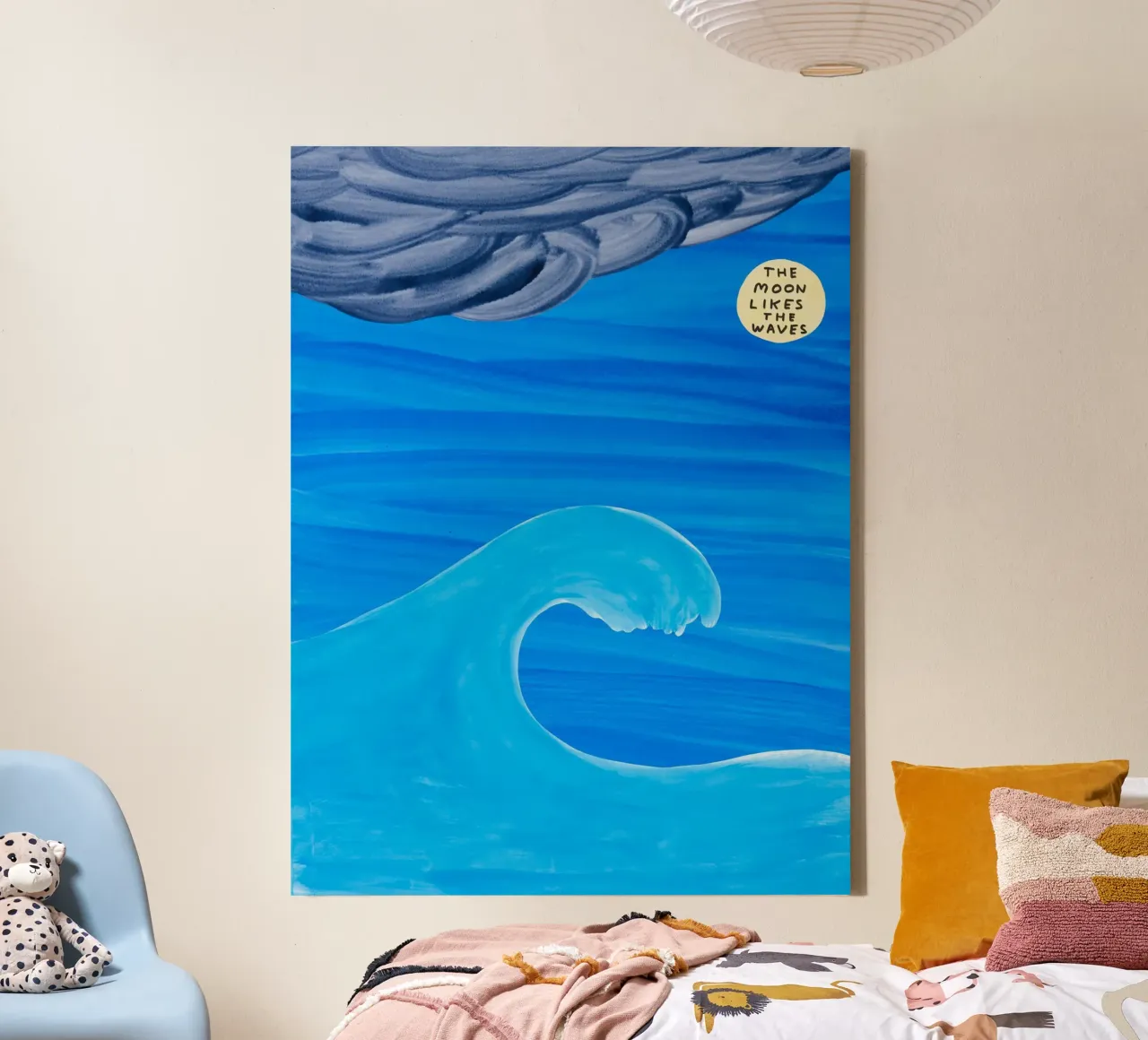 The Moon Likes The Waves canvas with Floater frame by ushop god