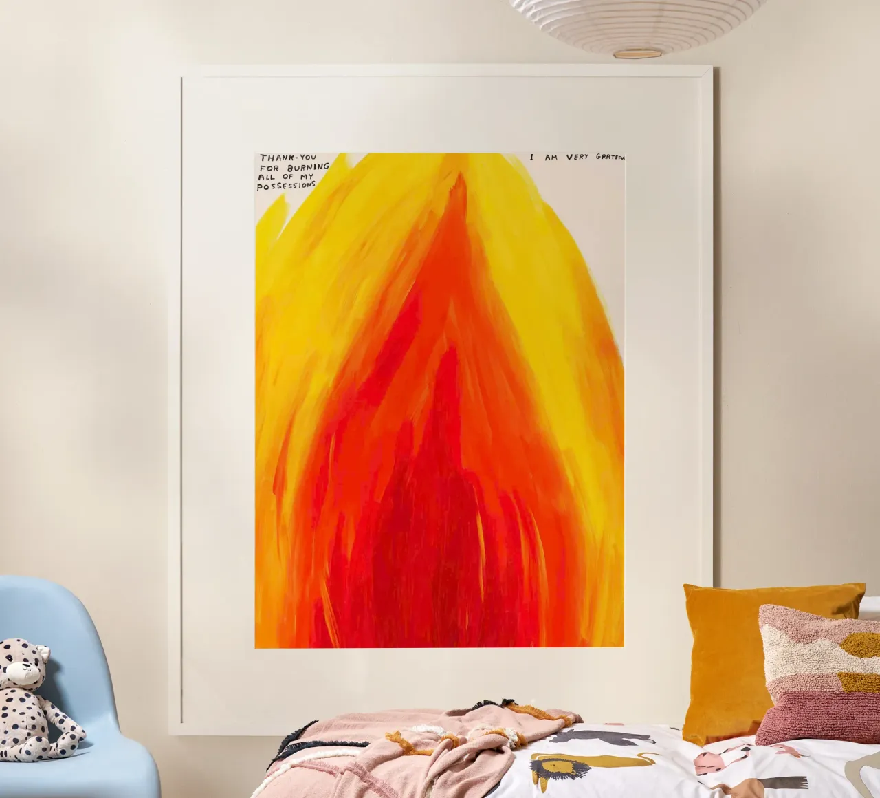 Grazie per aver bruciato i miei beni poster con telaio in legno da ushop god
