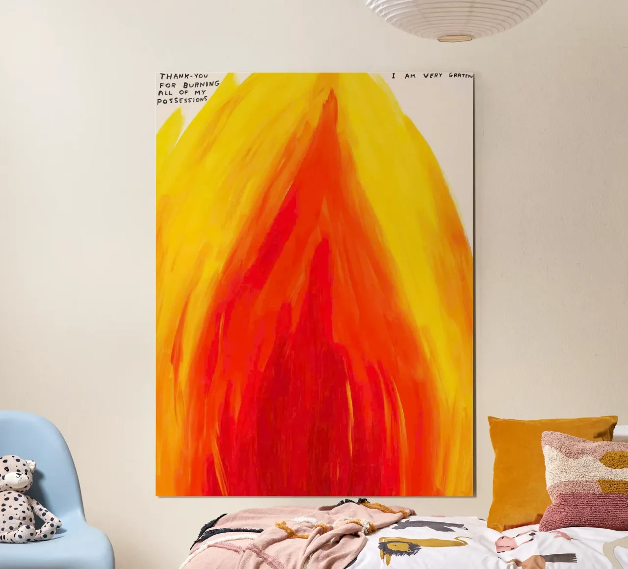Grazie per aver bruciato i miei beni poster con telaio in legno da ushop god