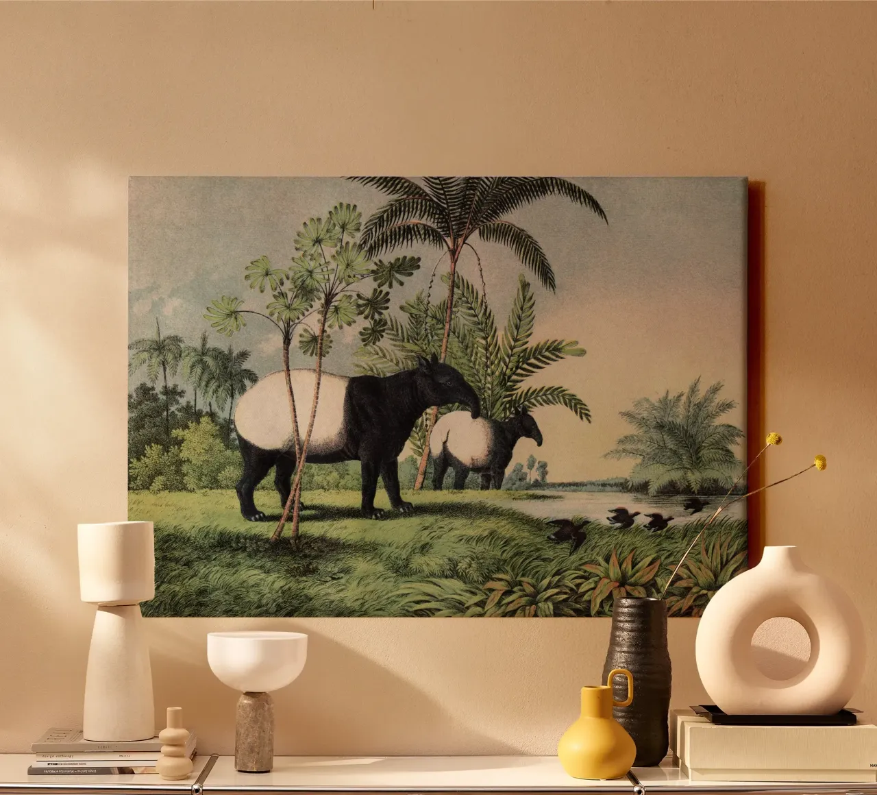 Vintage Kolb 1 Tafel 19 Tapir Indisch tela con Cornice a cassetta da Vintage Print Collection
