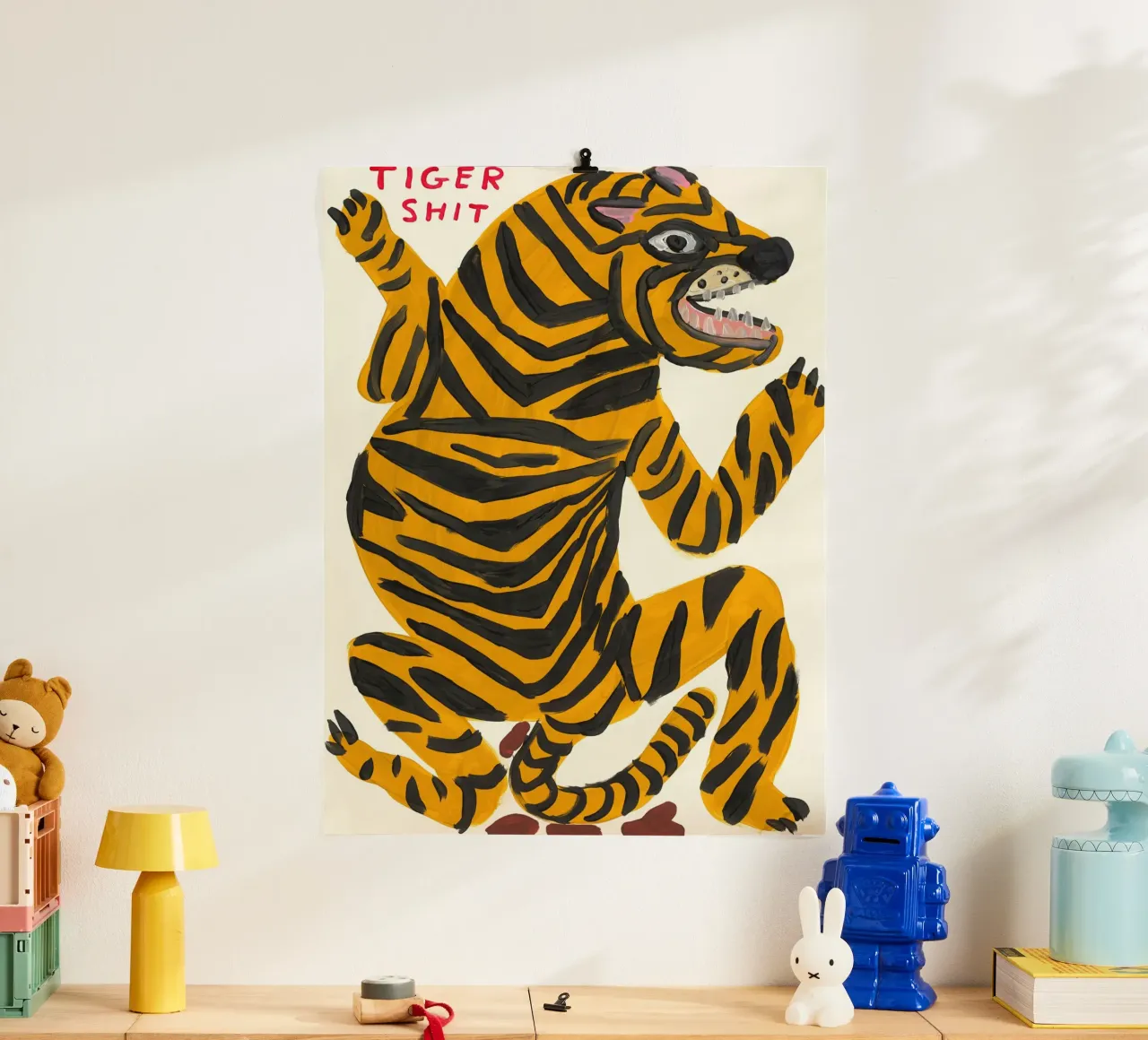 Merda di tigre poster con telaio in plastica da ushop god