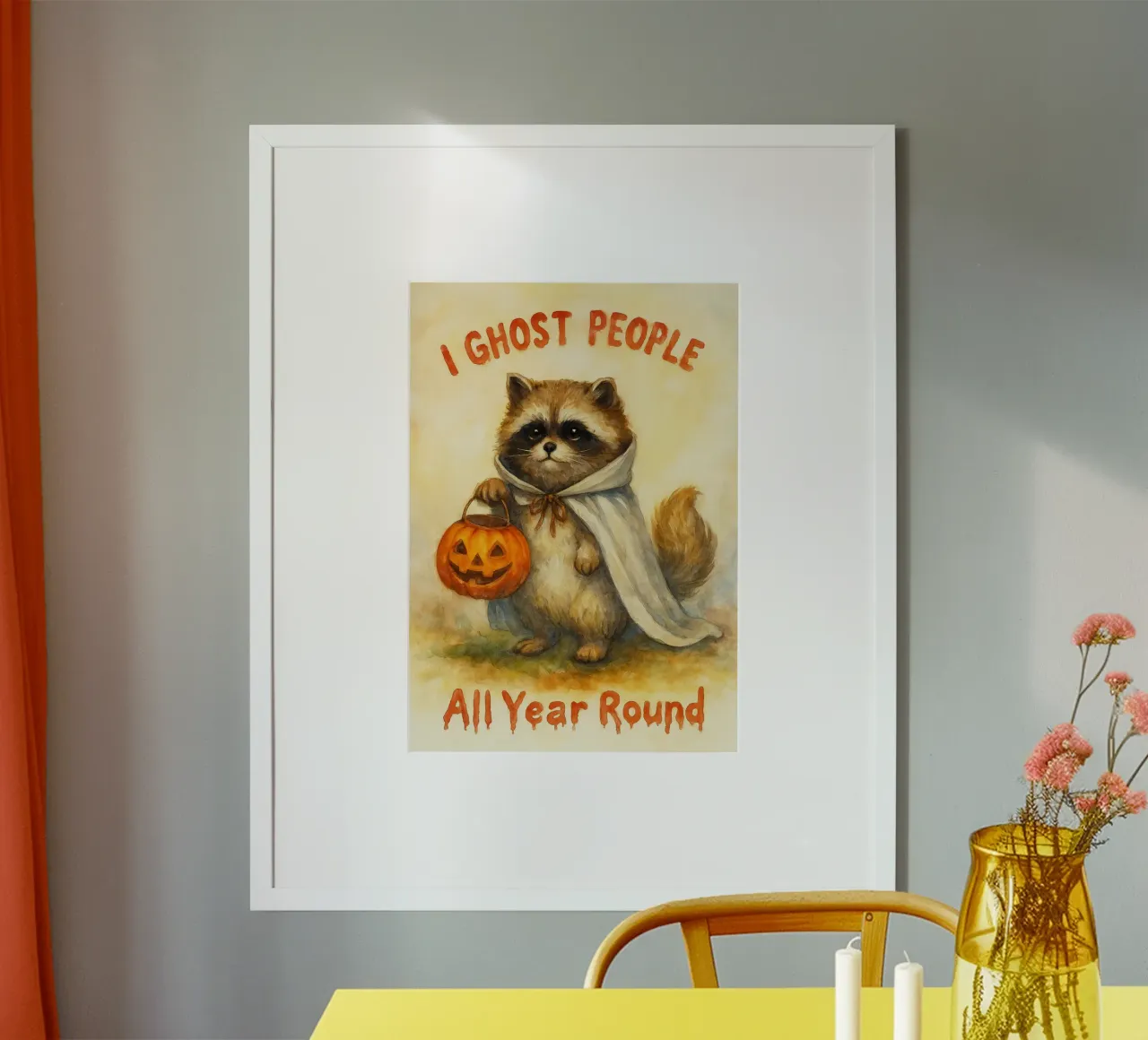 i fantasmi persone gatto spaventoso poster da cepeducks