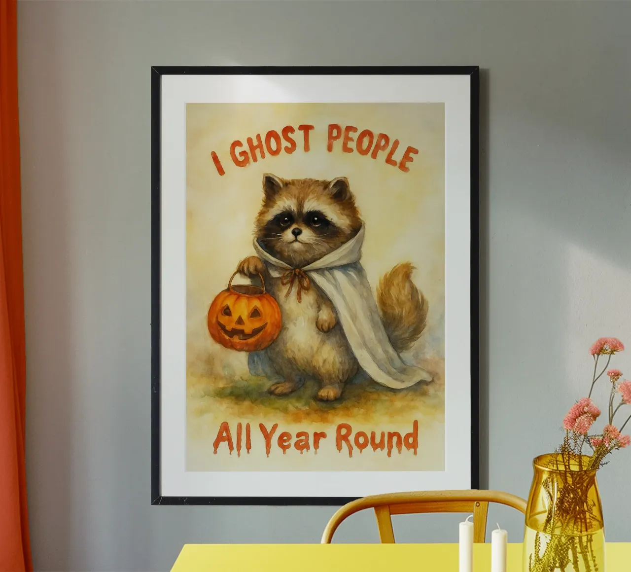i fantasmi persone gatto spaventoso poster da cepeducks