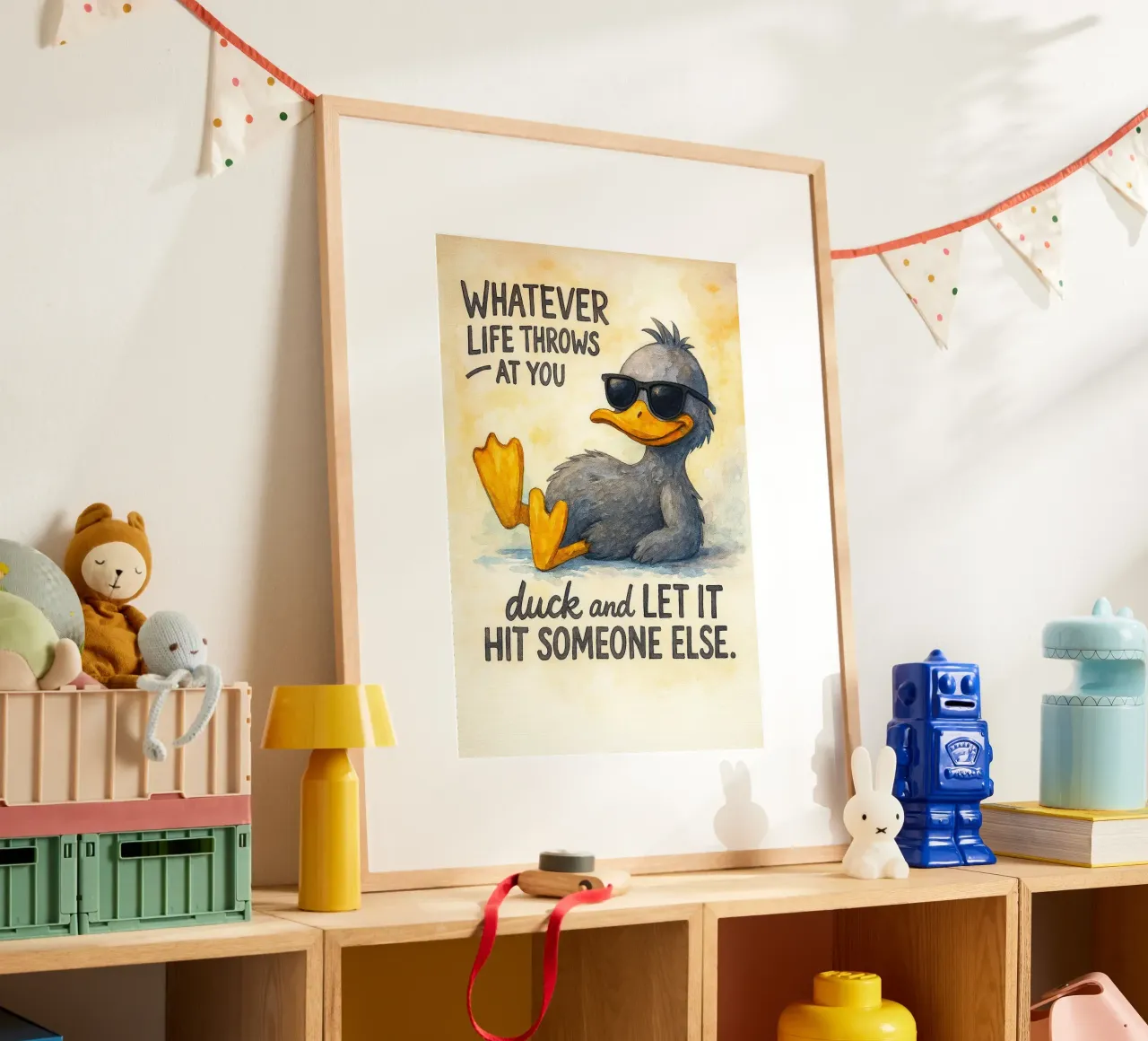 duck and let it hit someone else poster by cepeducks