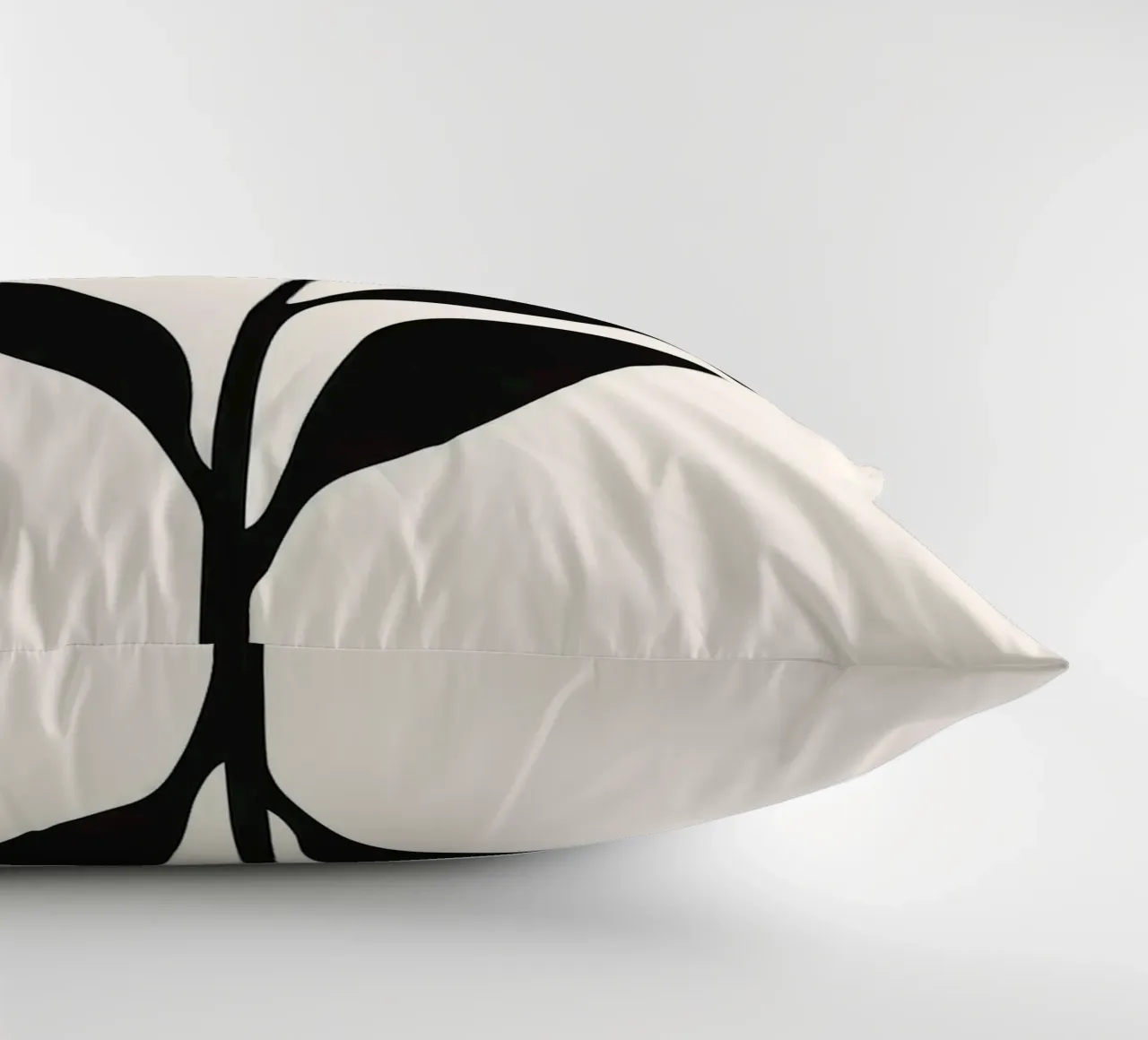 Silhouette di fiori in bianco e nero cuscino da Anna Müller