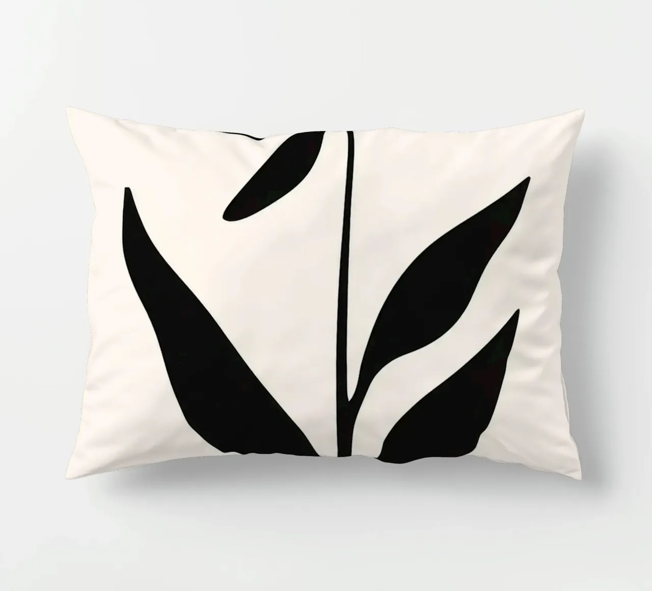 Silhouette di fiori in bianco e nero cuscino da Anna Müller
