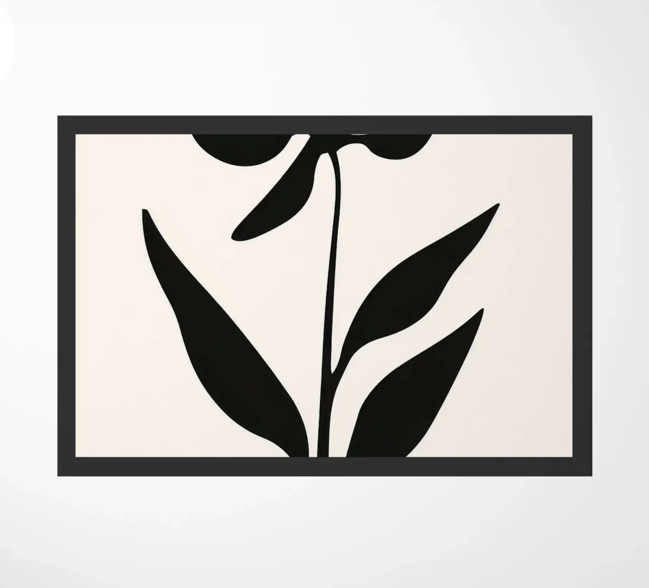 Silhouette di fiori in bianco e nero zerbino da Anna Müller