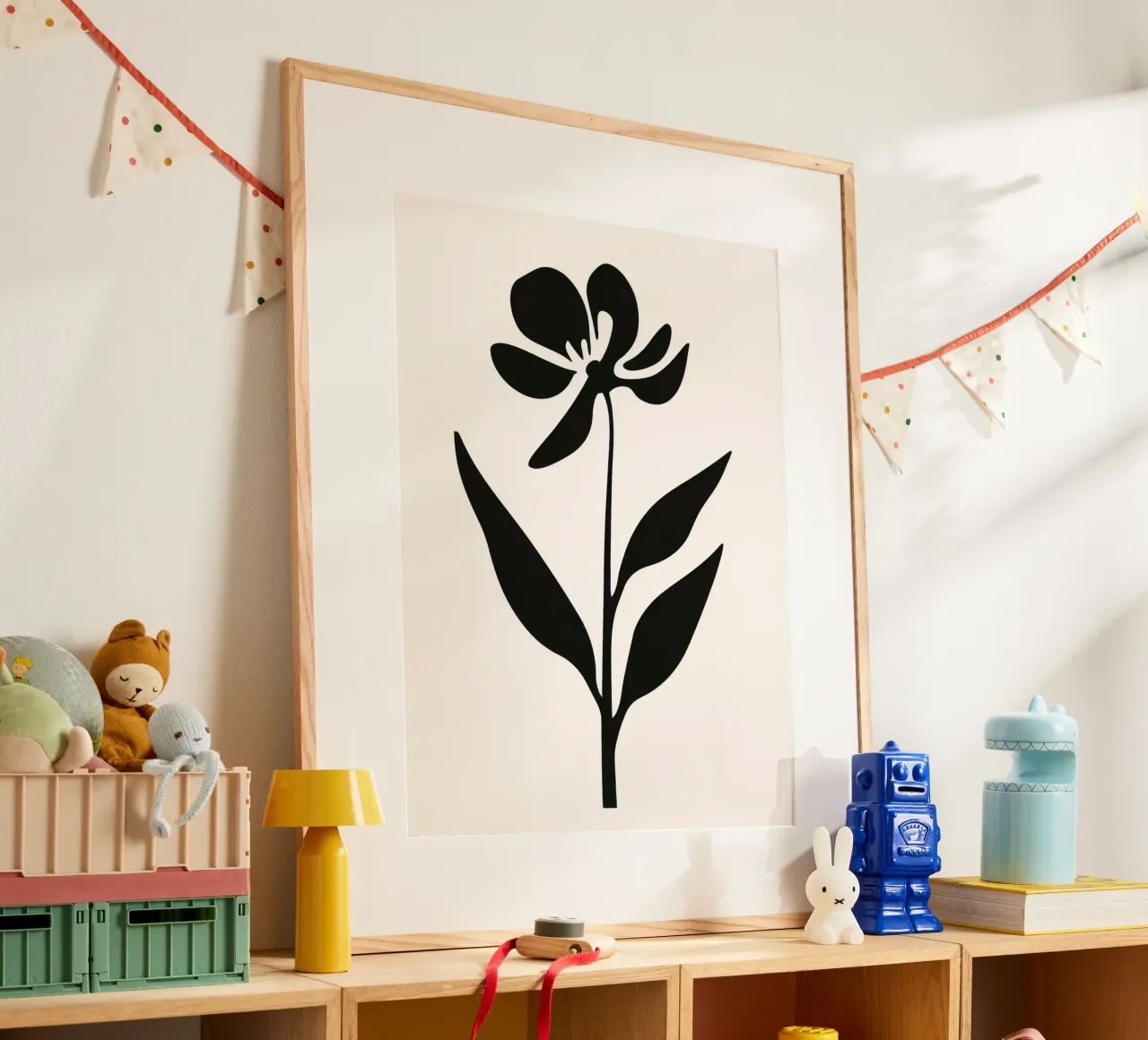 Silhouette di fiori in bianco e nero poster da Anna Müller