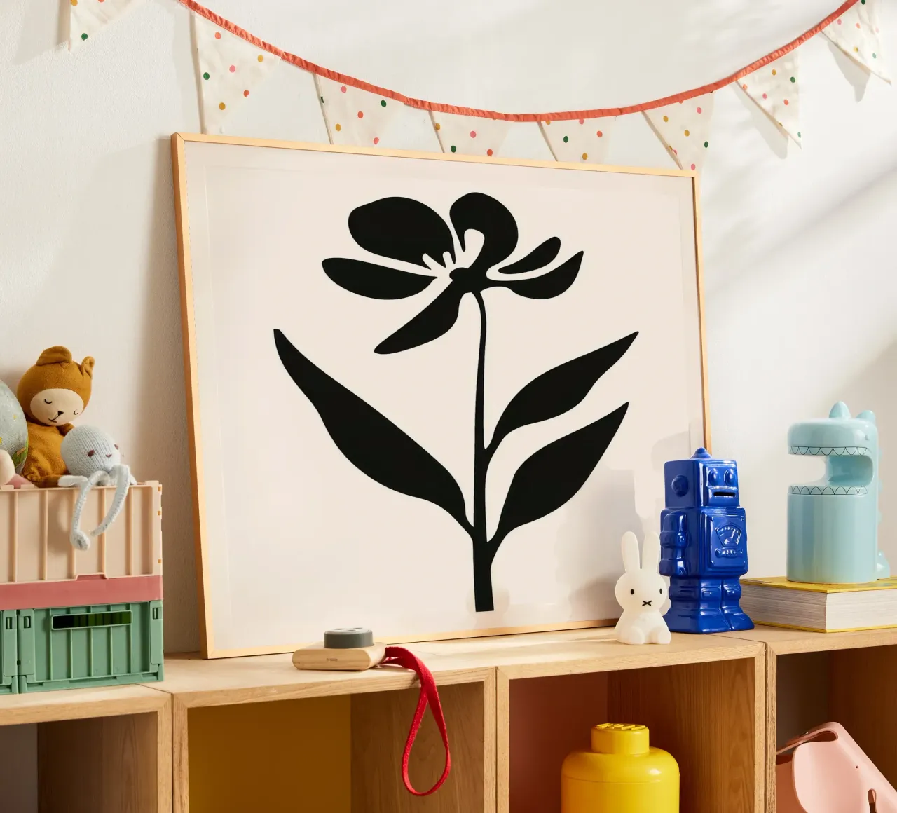Silhouette di fiori in bianco e nero poster da Anna Müller