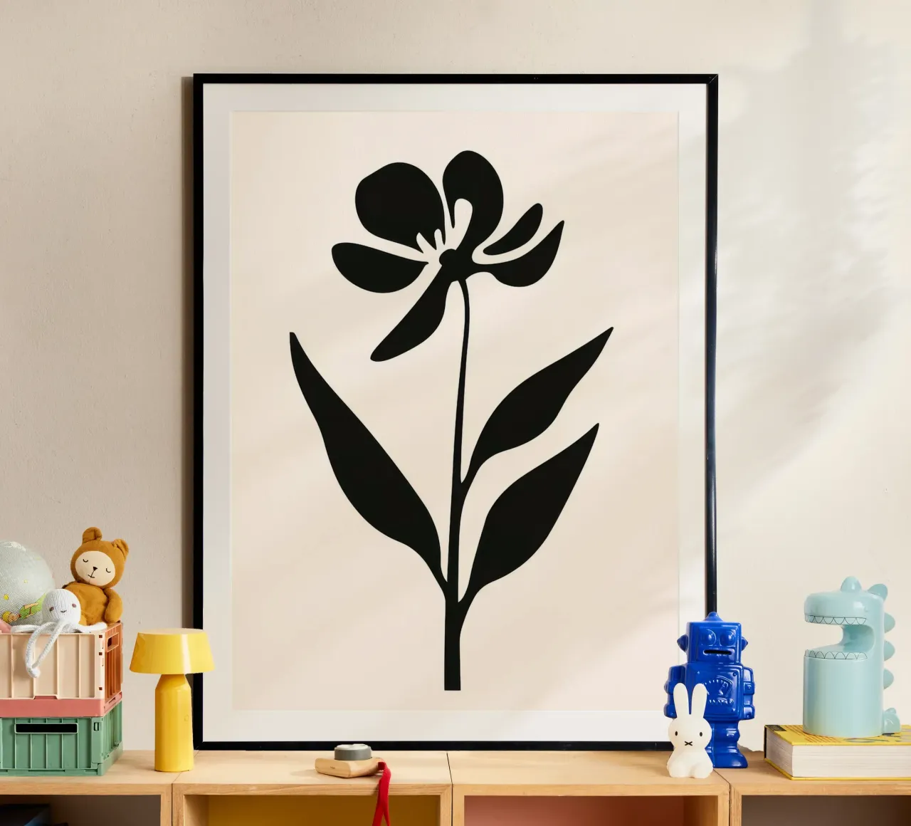 Silhouette di fiori in bianco e nero poster da Anna Müller