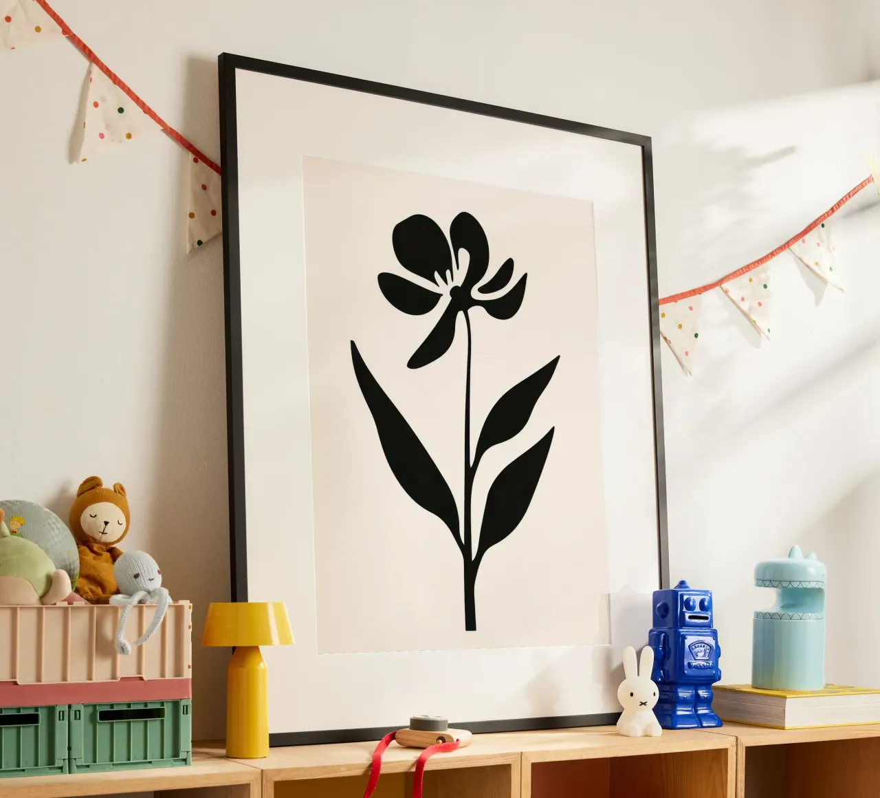 Silhouette di fiori in bianco e nero poster da Anna Müller