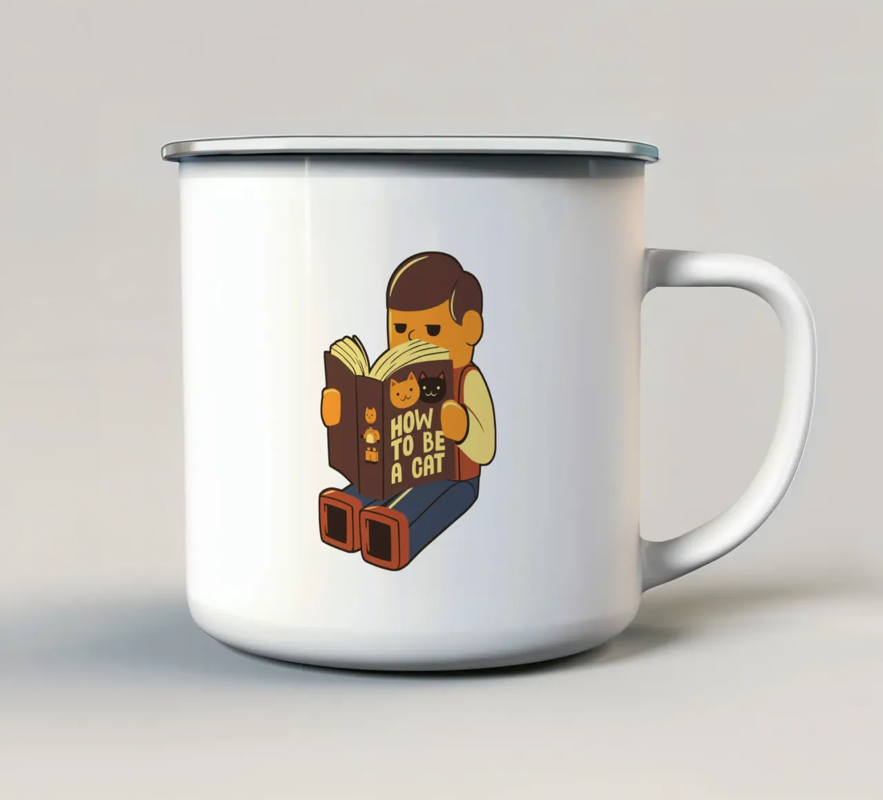 How to be a cat Emaille Tasse von Tobe Fonseca
