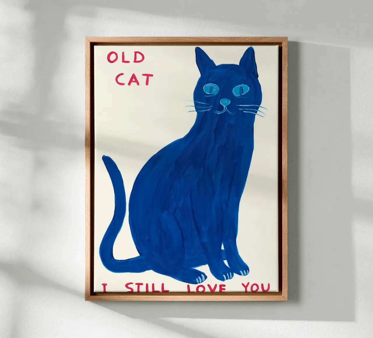 Vecchio gatto tela con Cornice a cassetta da ushop god