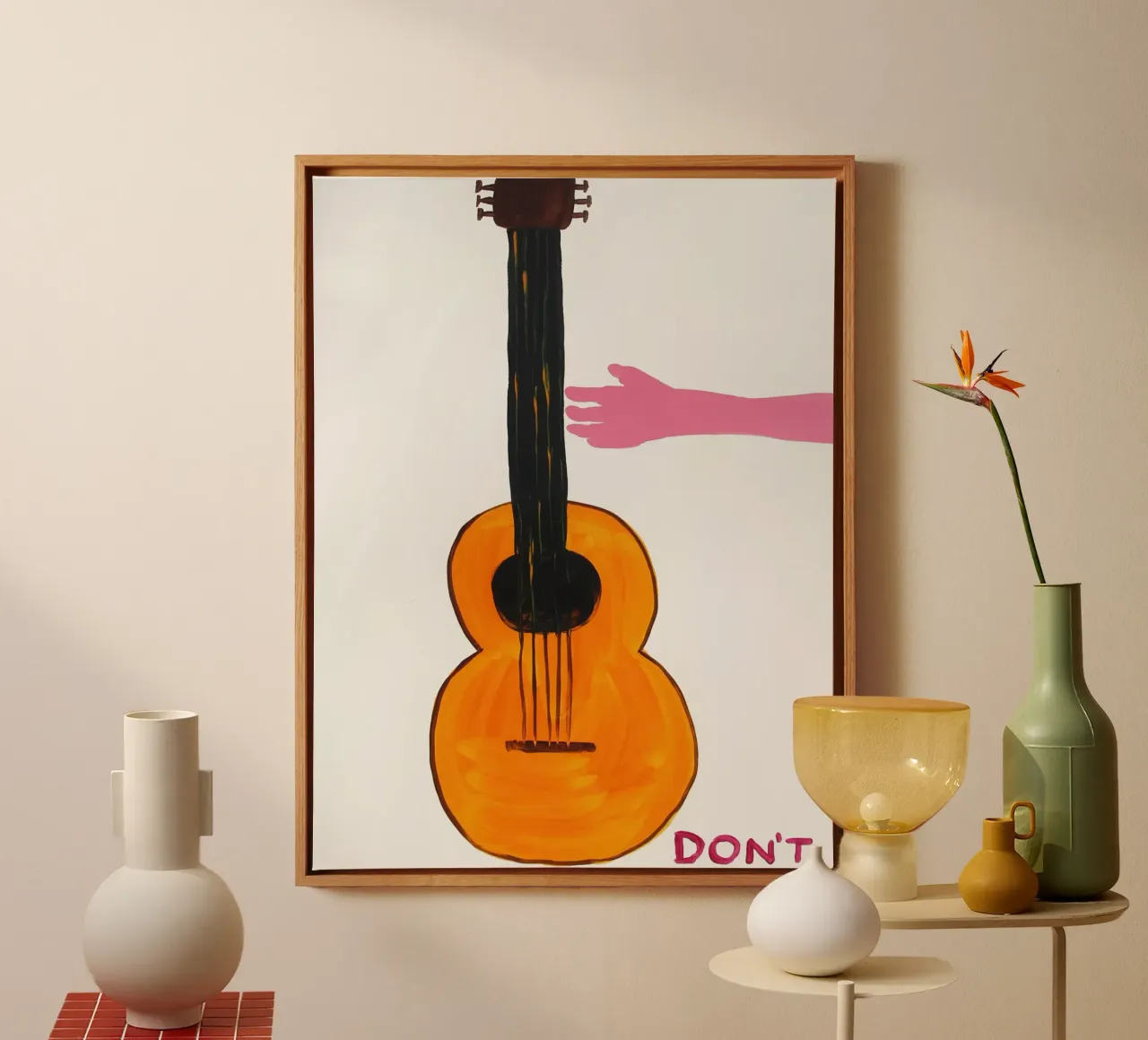 David Shrigley Dont canvas with Floater frame by ushop god