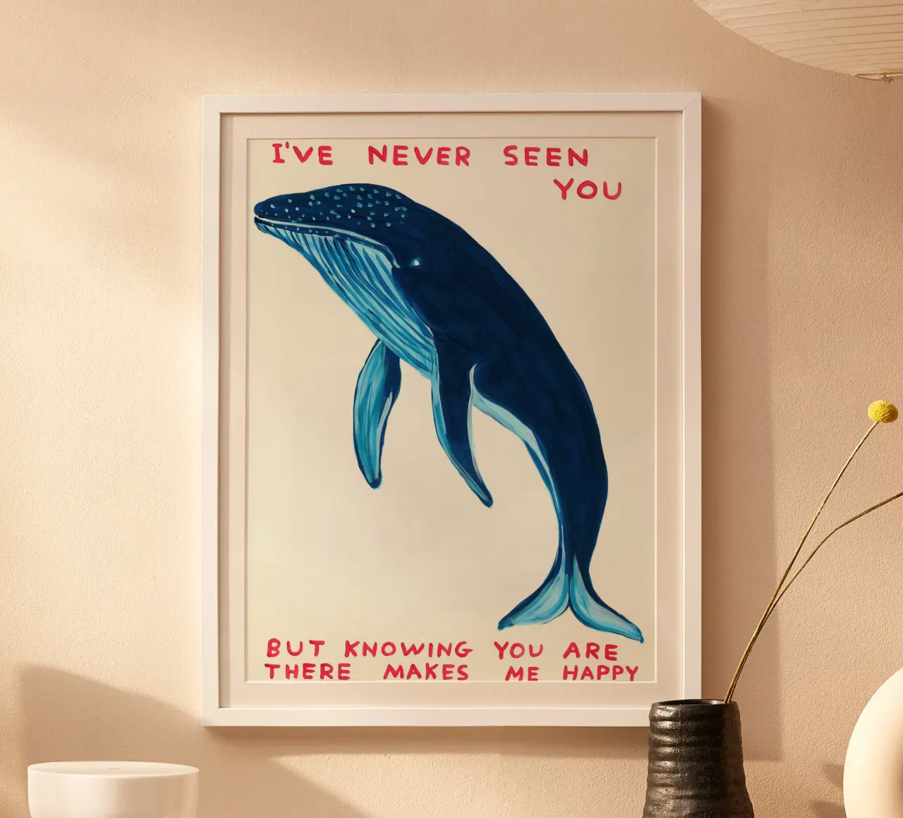 Je ne t'ai jamais vue poster avec cadre en bois de ushop god