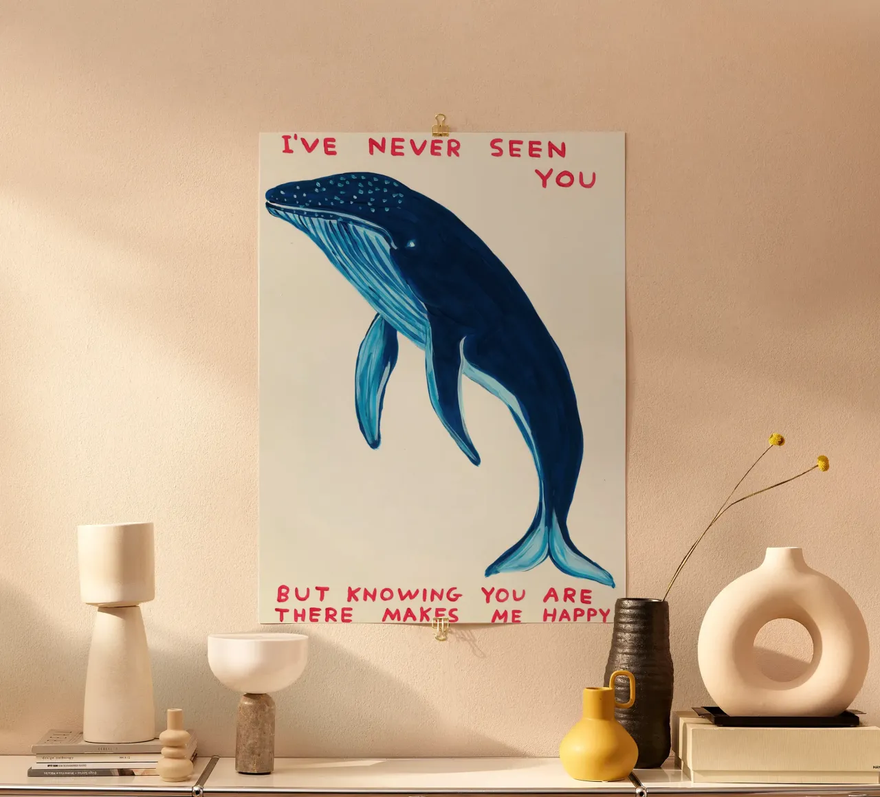 Je ne t'ai jamais vue poster avec cadre en bois de ushop god