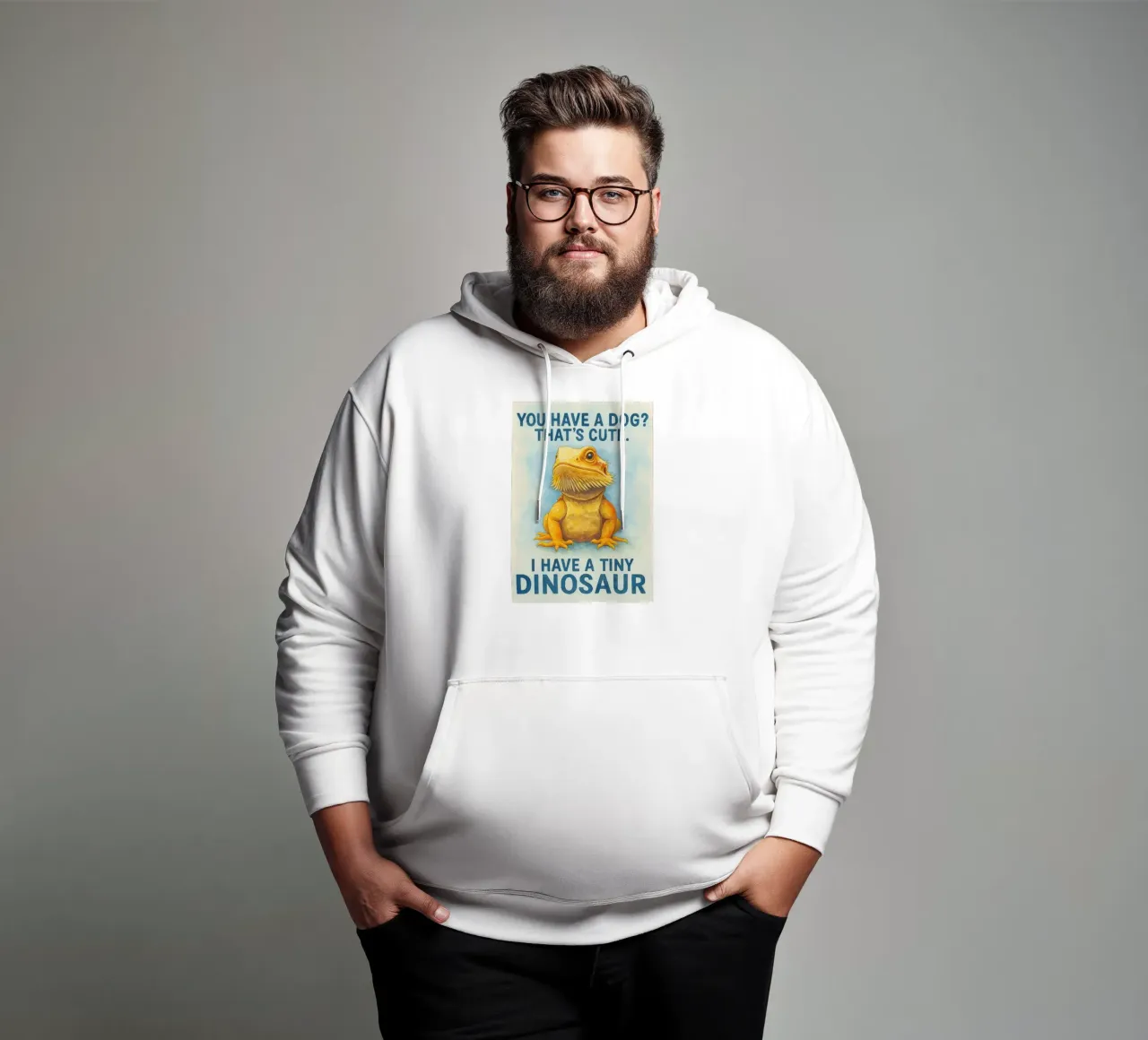 Ho un piccolo dinasauro divertente felpa con cappuccio da cepeducks