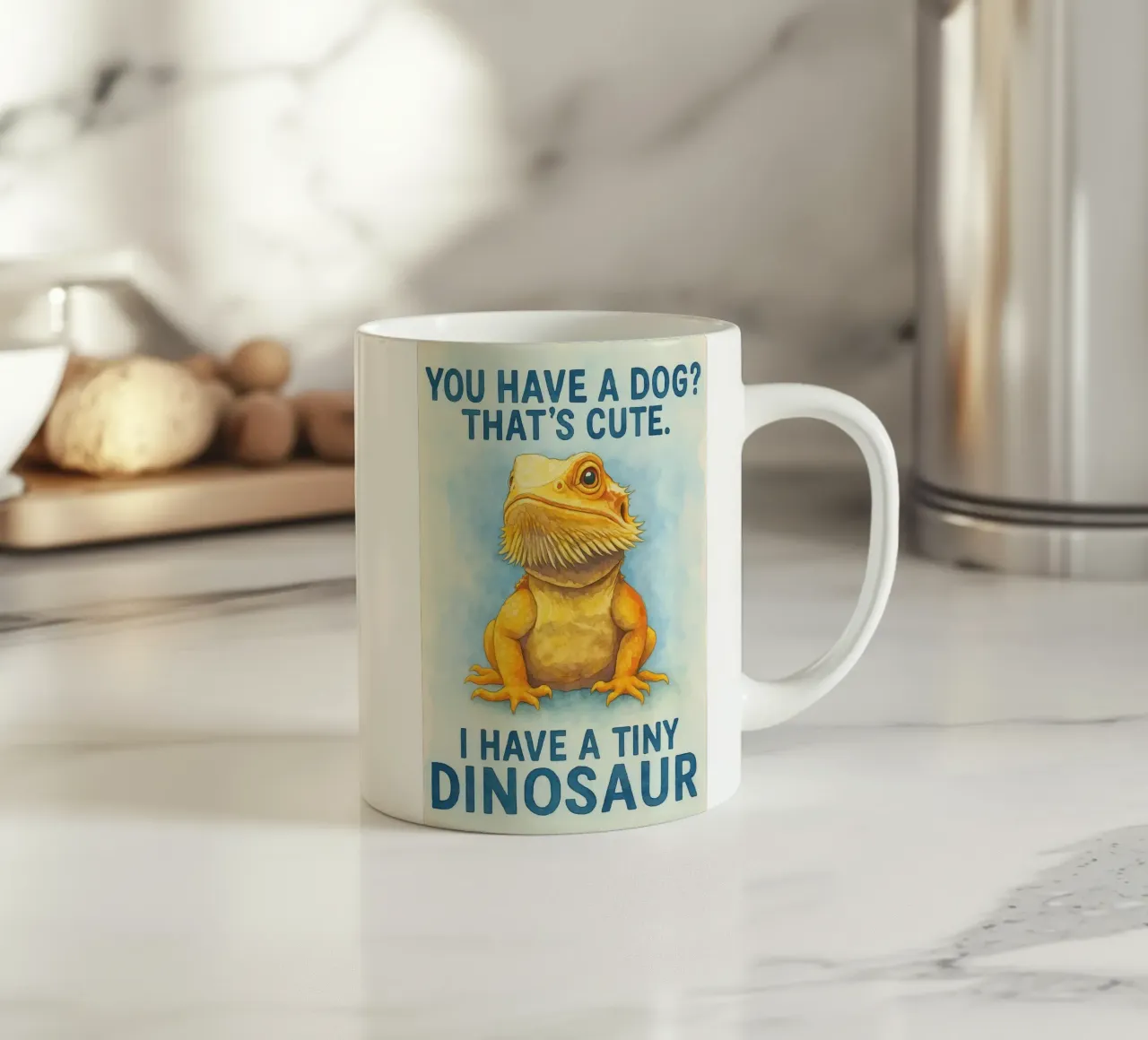 Ho un piccolo dinasauro divertente tazza in ceramica da cepeducks