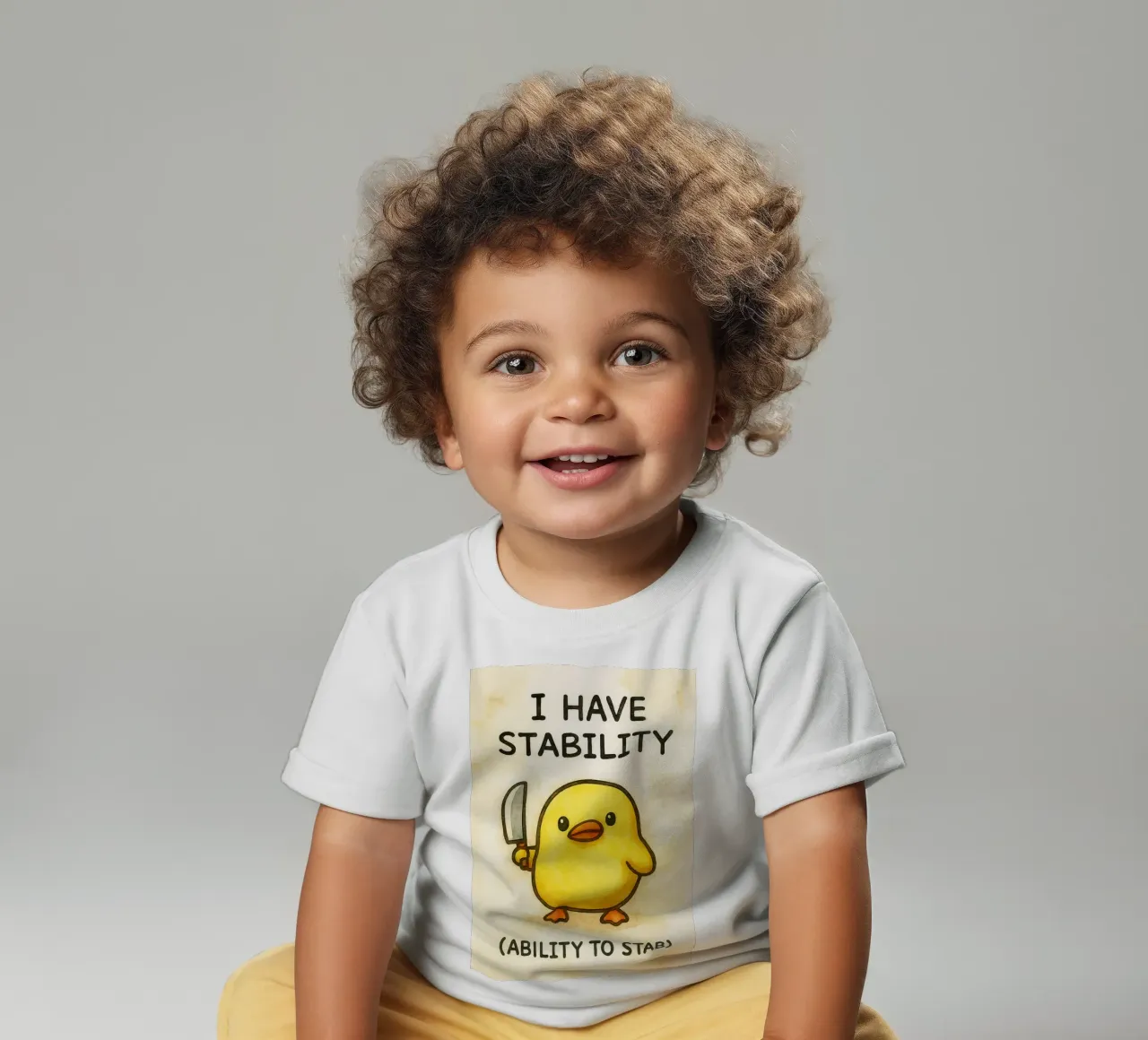 ik heb stabiliteit grappige eend baby t-shirt van cepeducks