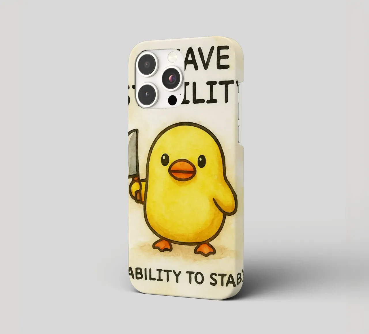 ik heb stabiliteit grappige eend iphone hoesje van cepeducks