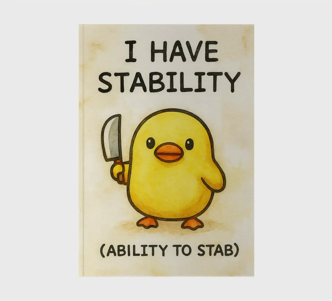 i have stability funny duck notebook by cepeducks