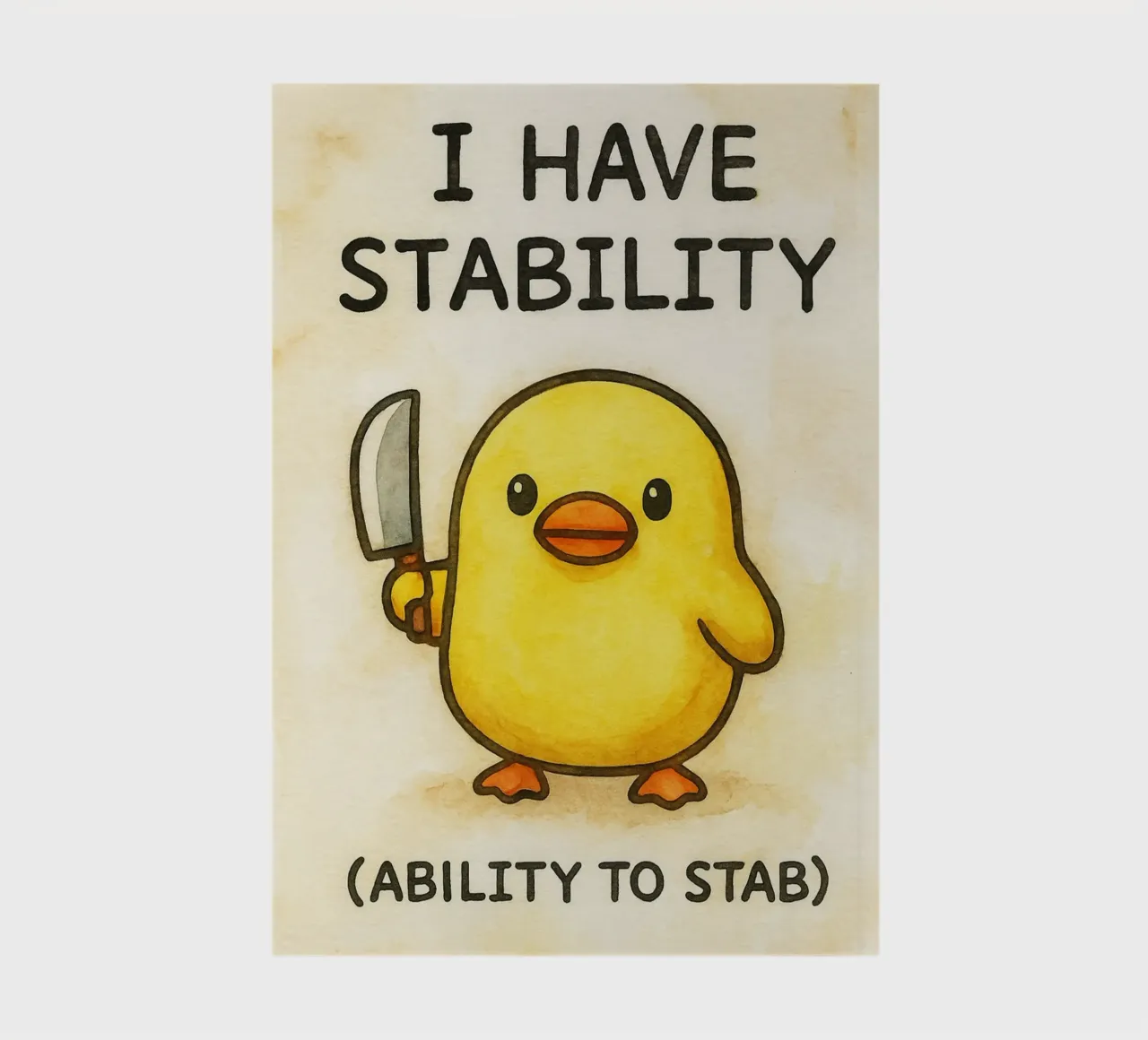 i have stability funny duck notebook by cepeducks
