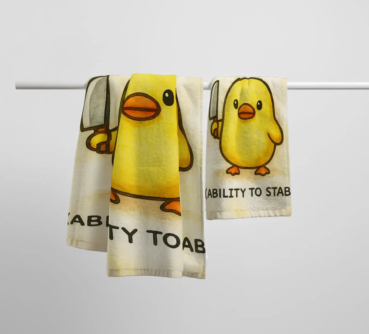 ik heb stabiliteit grappige eend badhanddoek van cepeducks