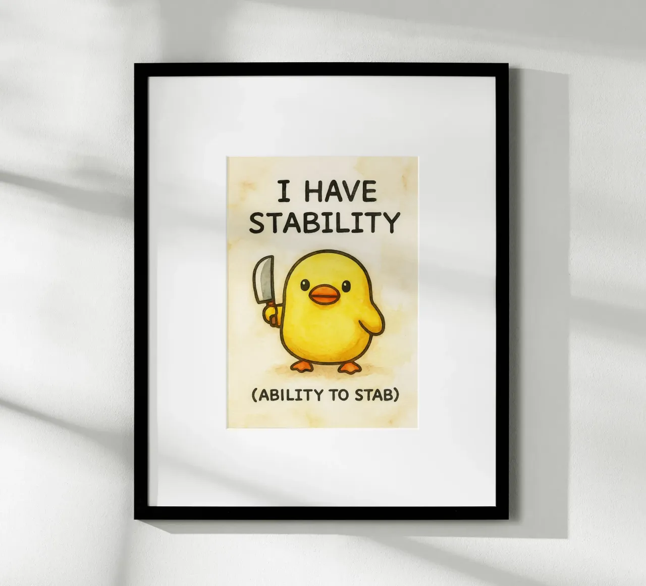 i have stability funny duck poster by cepeducks