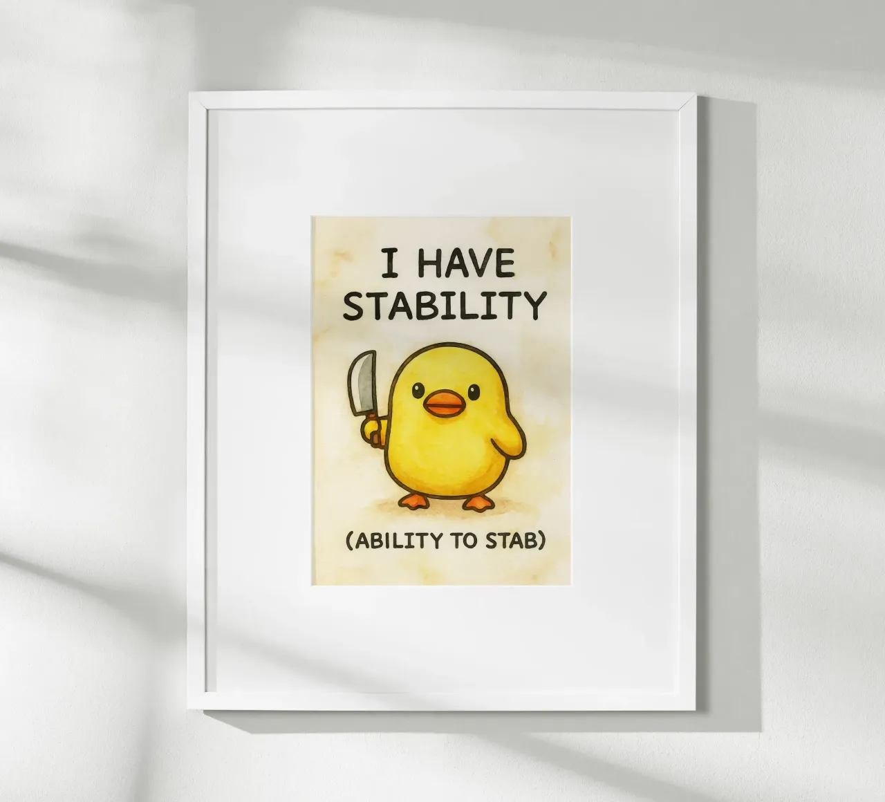 i have stability funny duck poster by cepeducks