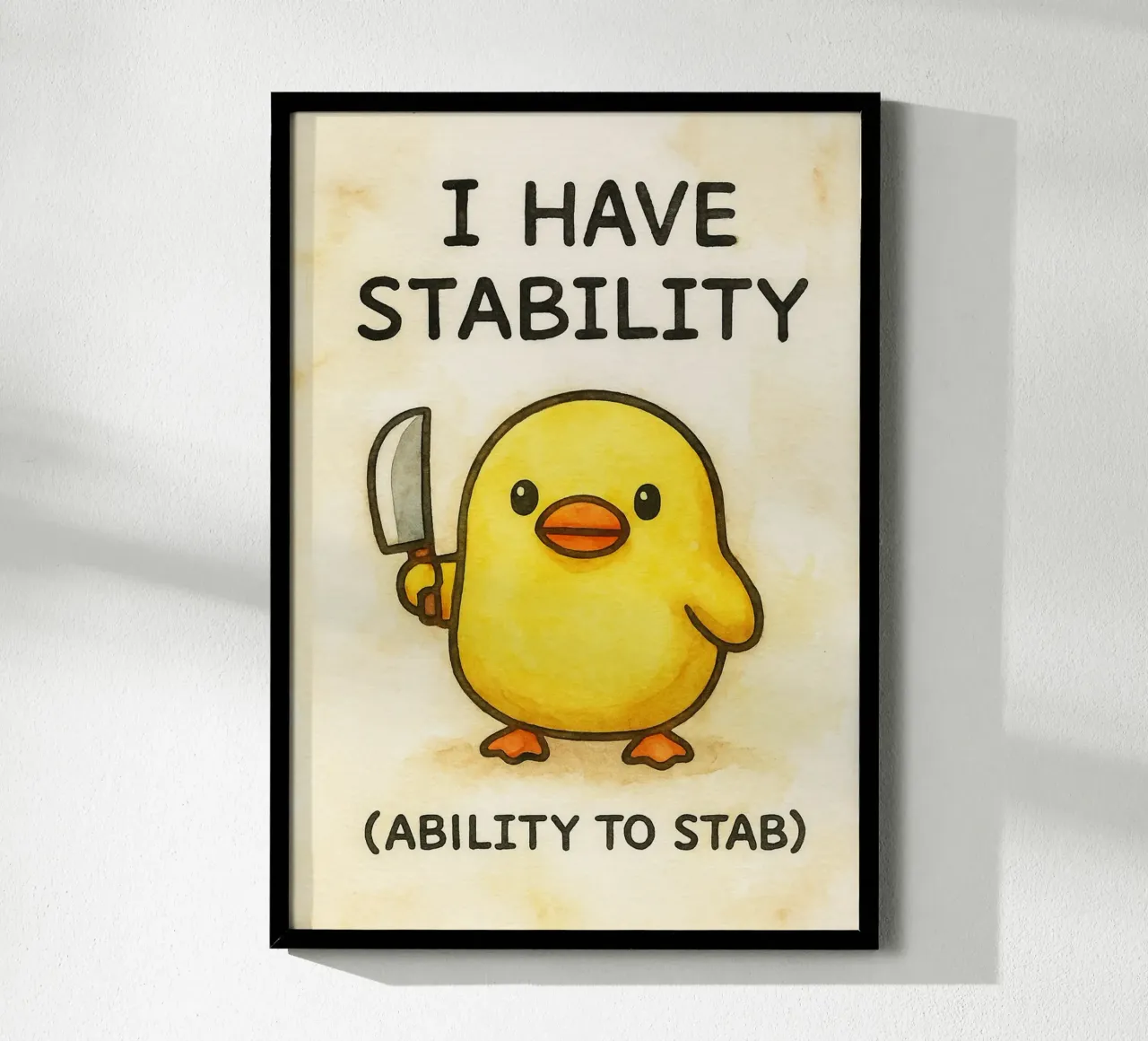 i have stability funny duck poster by cepeducks