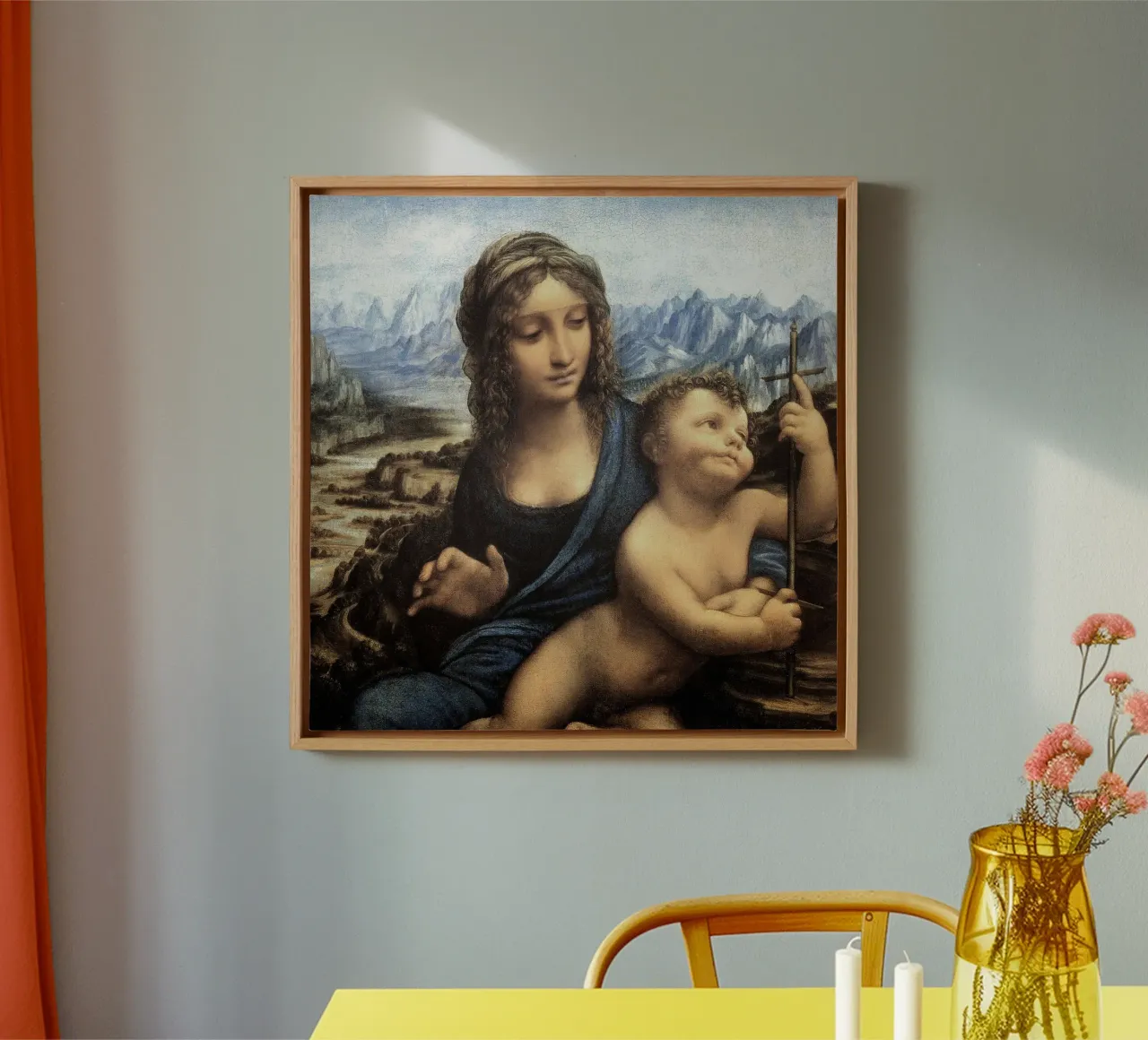 Madonna del Tritacarne di Leonardo da Vinci tela con Cornice a cassetta da James McIntosh