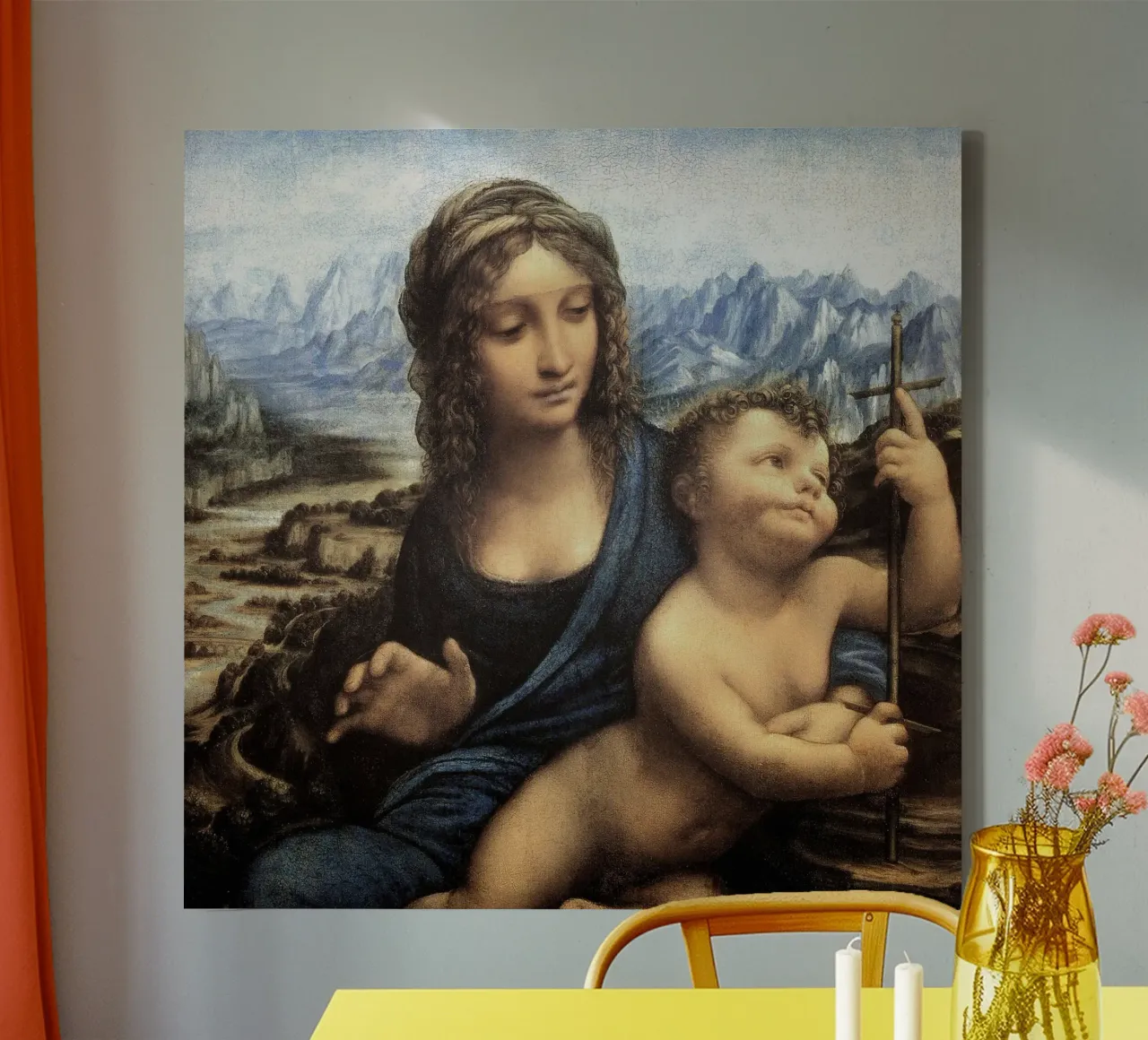 Madonna del Tritacarne di Leonardo da Vinci tela con Cornice a cassetta da James McIntosh