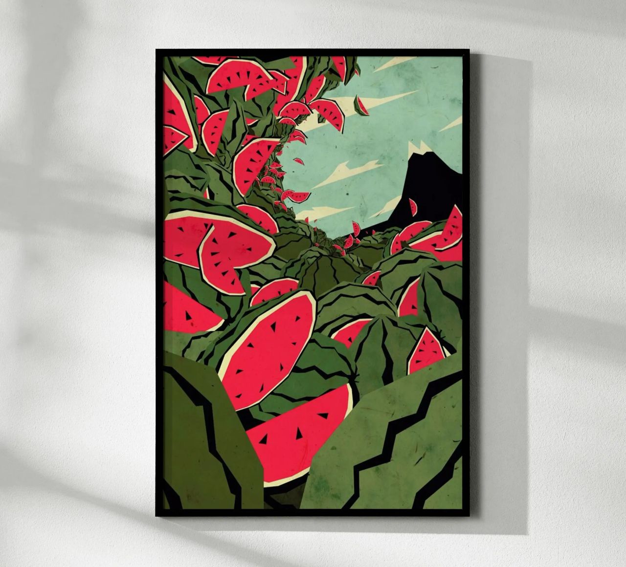 Watermelon surf dream poster by Yetiland
