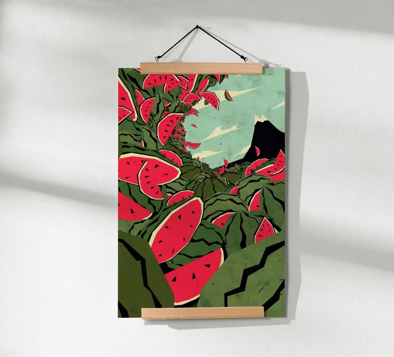 Watermelon surf dream poster by Yetiland