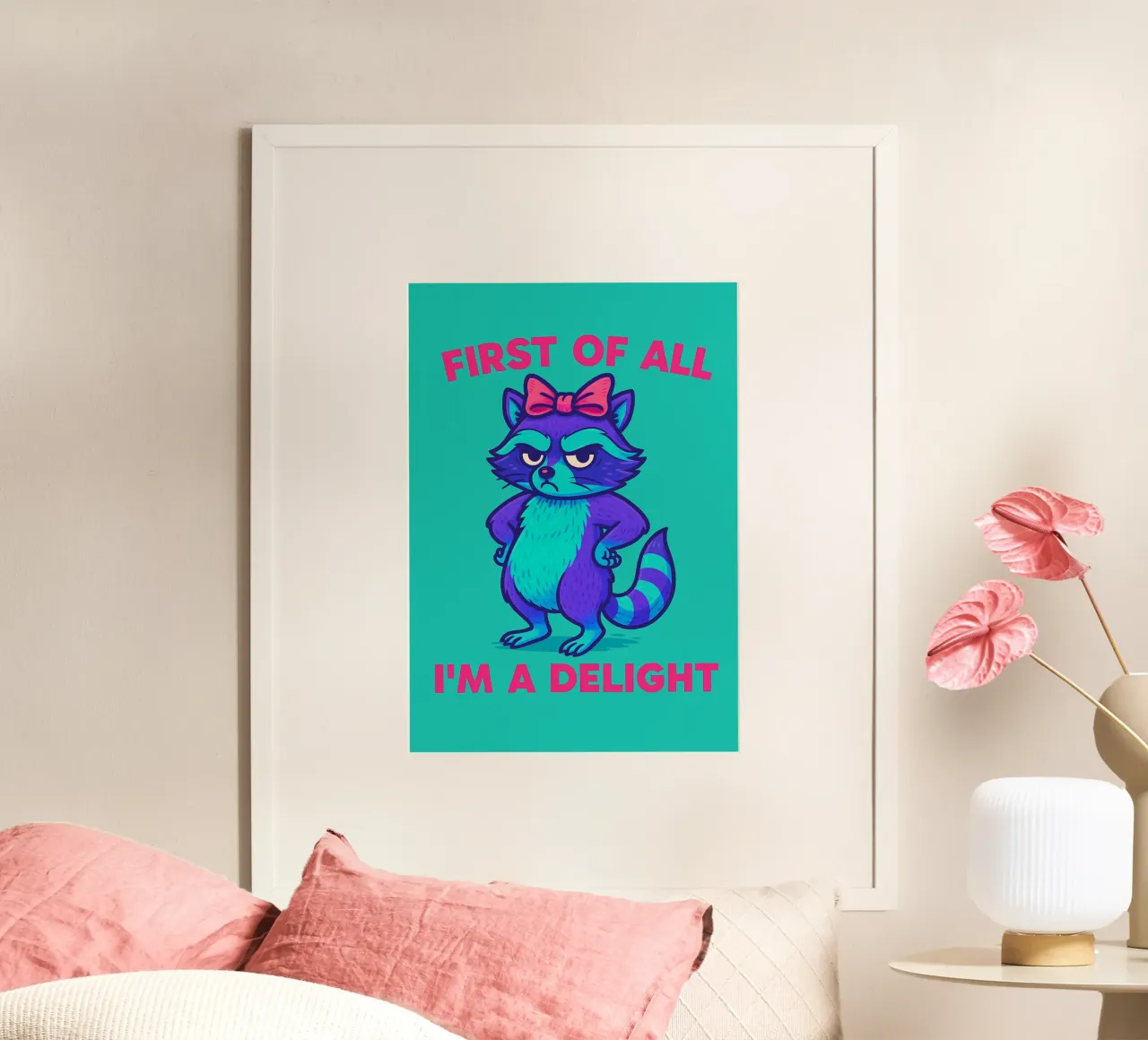 sono delizioso procione divertente poster da cepeducks