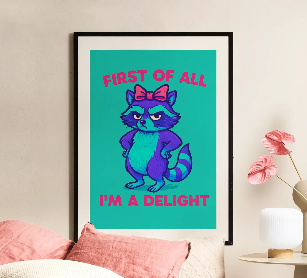 sono delizioso procione divertente poster da cepeducks