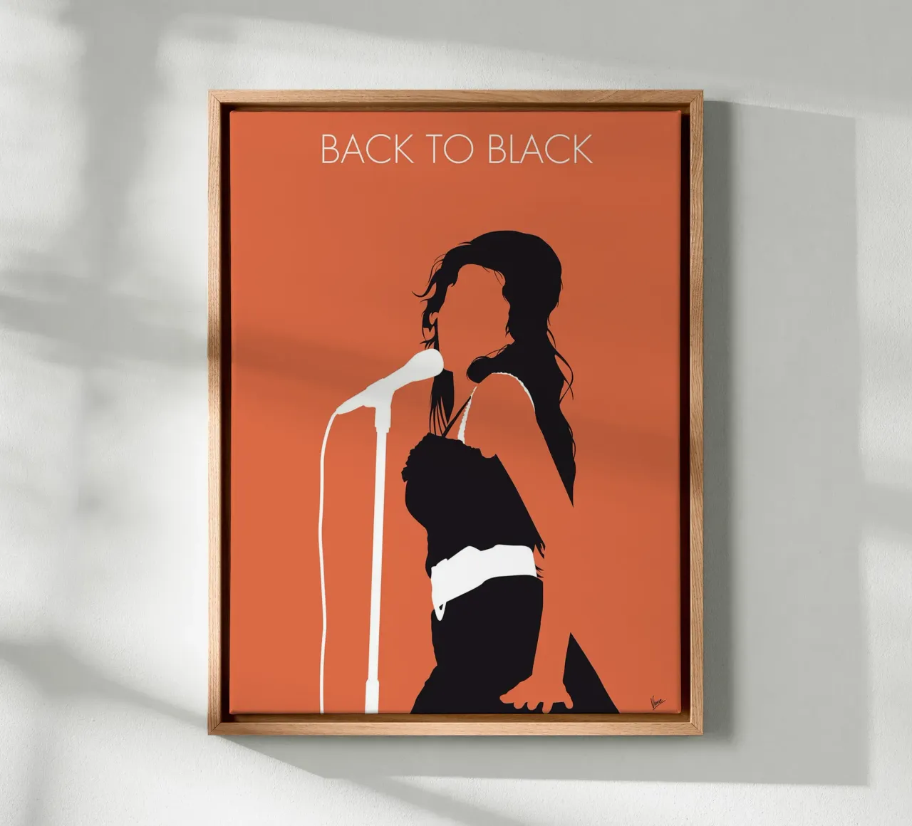 Amy Winehouse - Back To Black di Chungkong tela con Cornice a cassetta da jammie