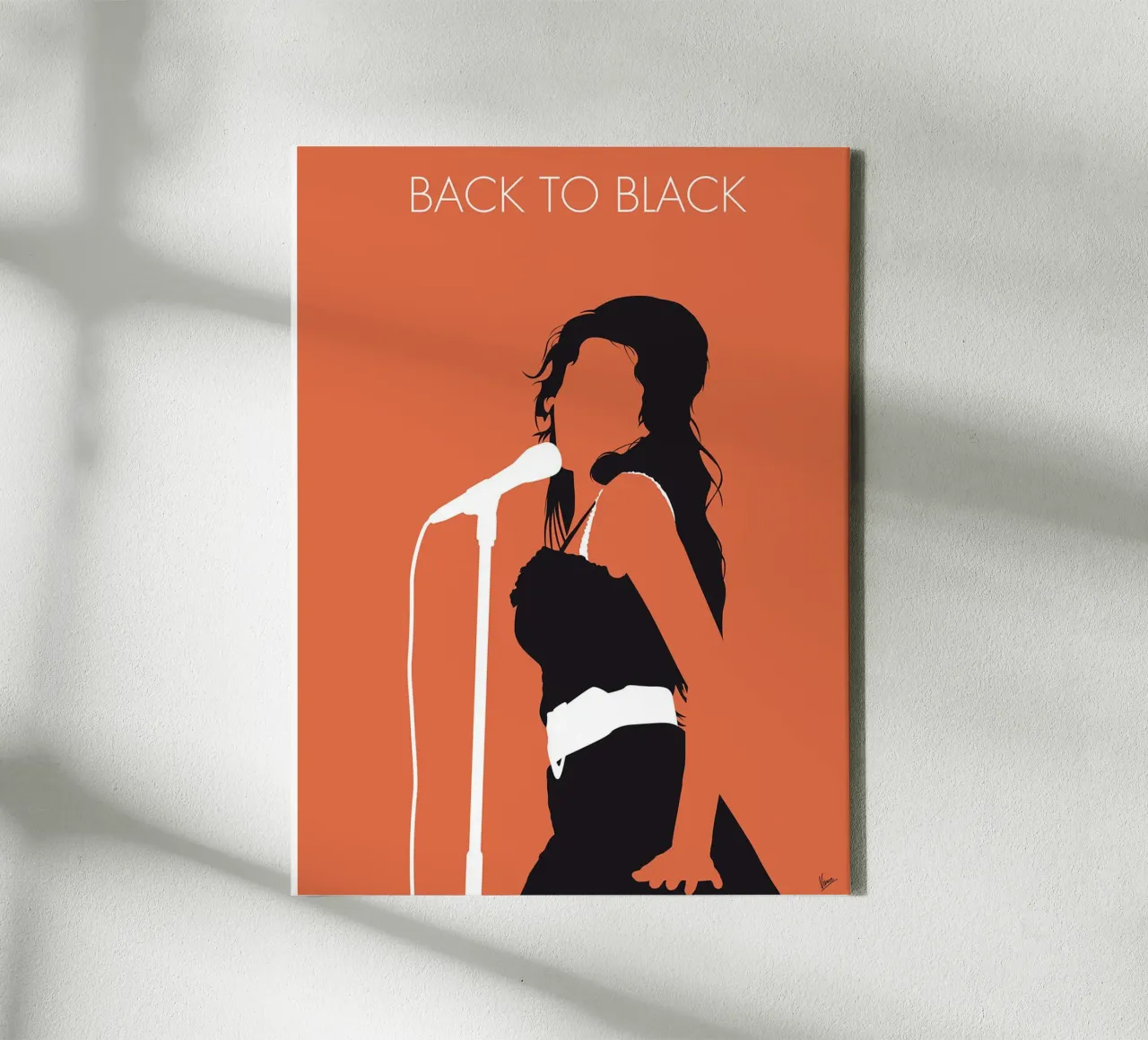 Amy Winehouse - Back To Black di Chungkong tela con Cornice a cassetta da jammie